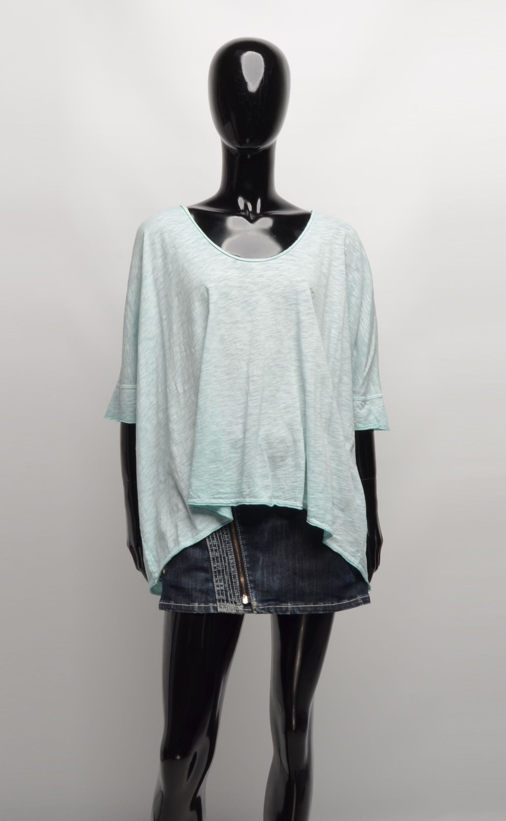 Zadig & Voltaire Zadig & Voltaire Oversized Flared Light Blue T-shirt Top Size XS / US 0-2 / IT 36-38 - 1 Thumbnail
