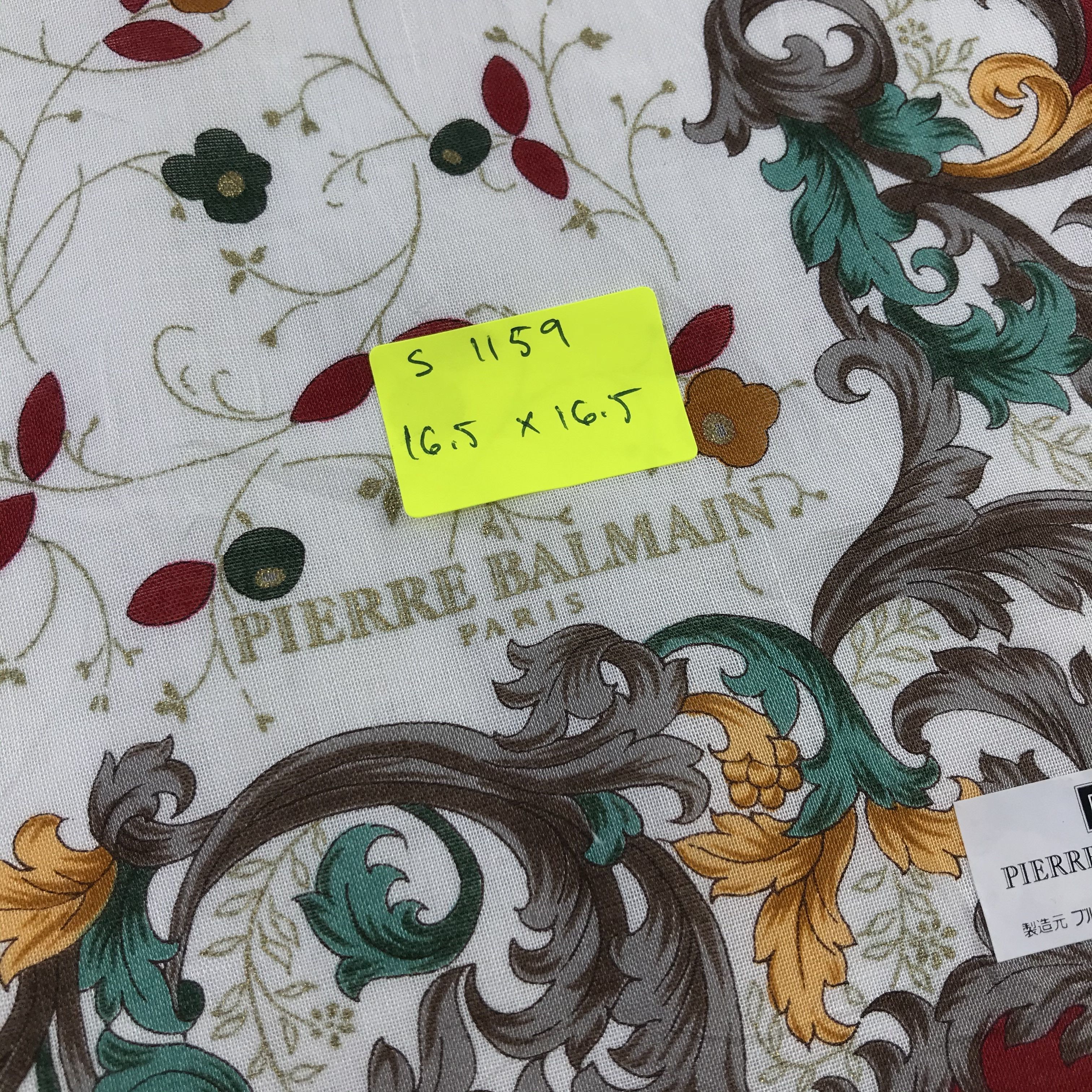 Pierre Balmain × Vintage Pierre Balmain Bandana / Handkerchief / Neckerchief - S1159 Size ONE SIZE - 5 Thumbnail
