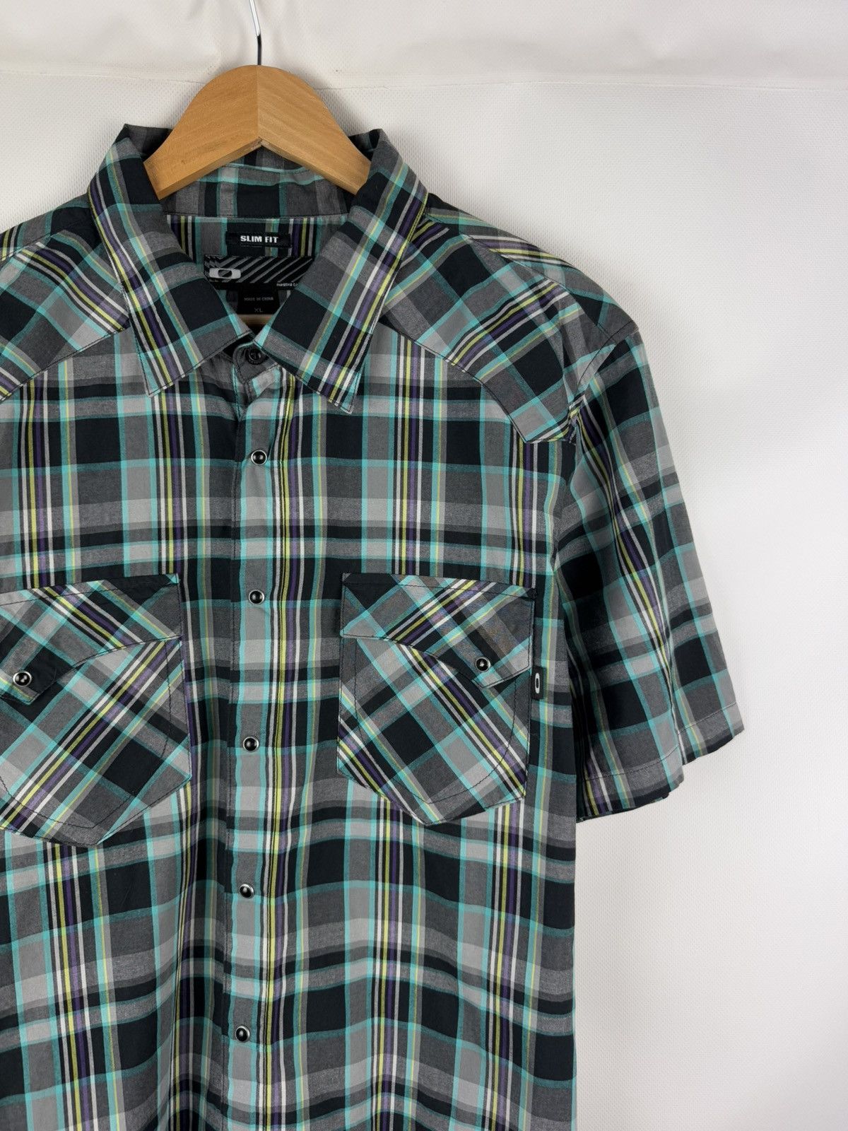Oakley Oakley Short Sleeve Checked Western Outdoor Button Up Shirt Size US XL / EU 56 / 4 - 5 Thumbnail