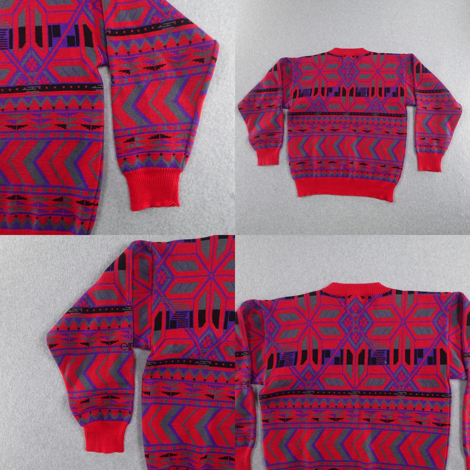 Vintage VINTAGE EIR Sports Sweater Unisex Medium Red Wool Knit Crew Neck Pullover Men Size M Size US M / EU 48-50 / 2 - 8 Thumbnail