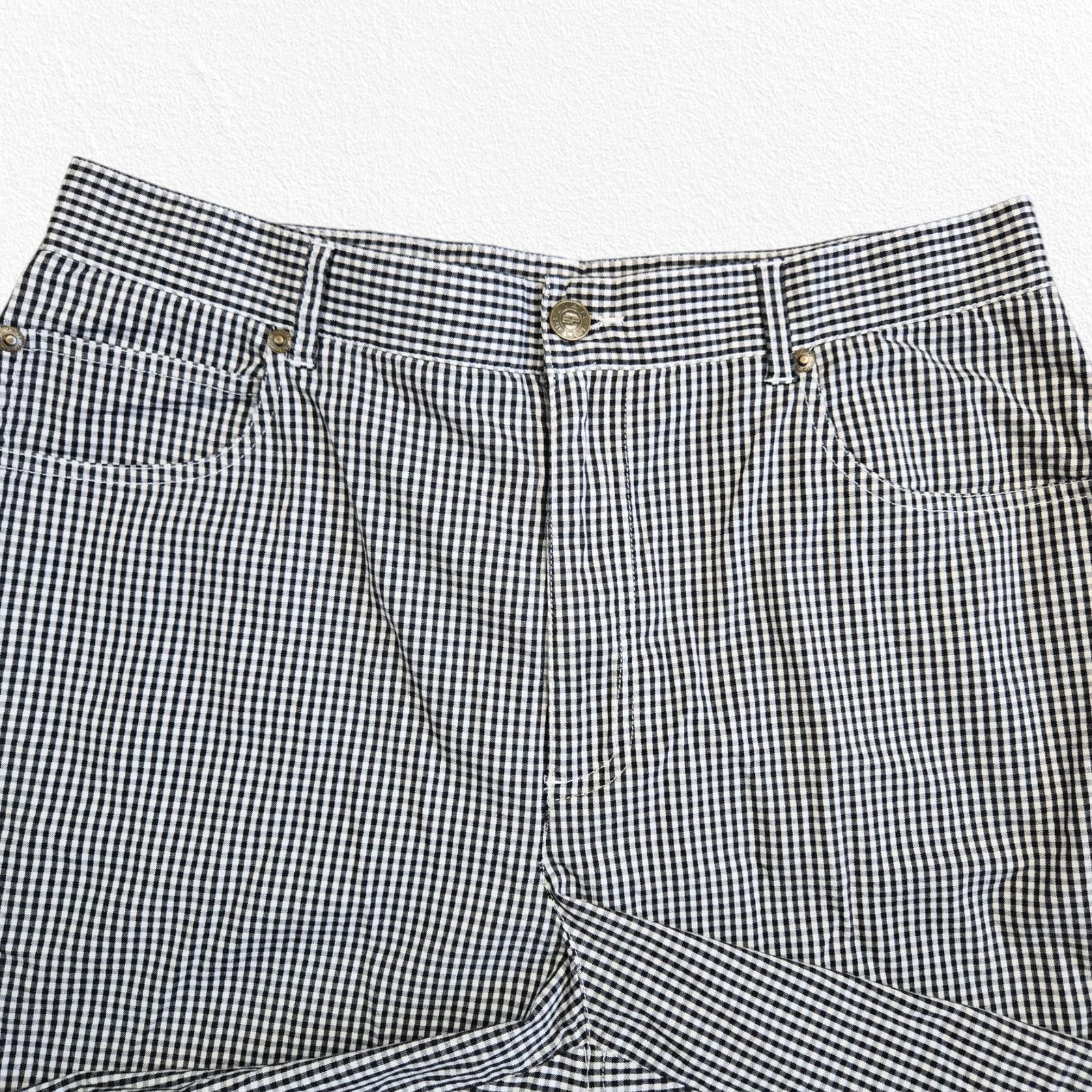 Evan Picone 90s Evan Picone Black White Gingham Cropped Pants Size 12 Size 34" / US 12 / IT 48 - 6 Thumbnail
