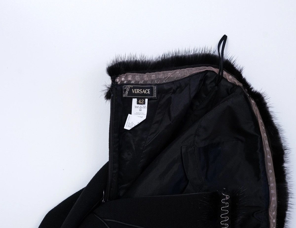 Versace Versace Black Fur Tube Dress Size M / US 6-8 / IT 42-44 - 6 Thumbnail