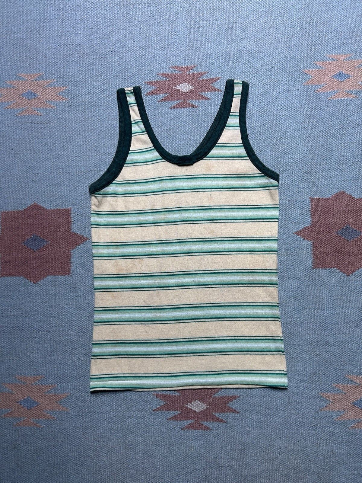 Vintage Vintage 70s striped tank top shirt soft youth kids medium? Size XXS / US 00 / IT 34 - 5 Thumbnail