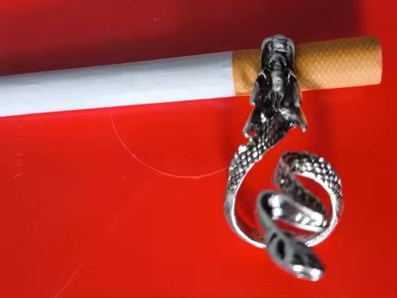 Jewelry × Vintage Dragon Cigarette Holder Ring Size ONE SIZE - 6 Thumbnail