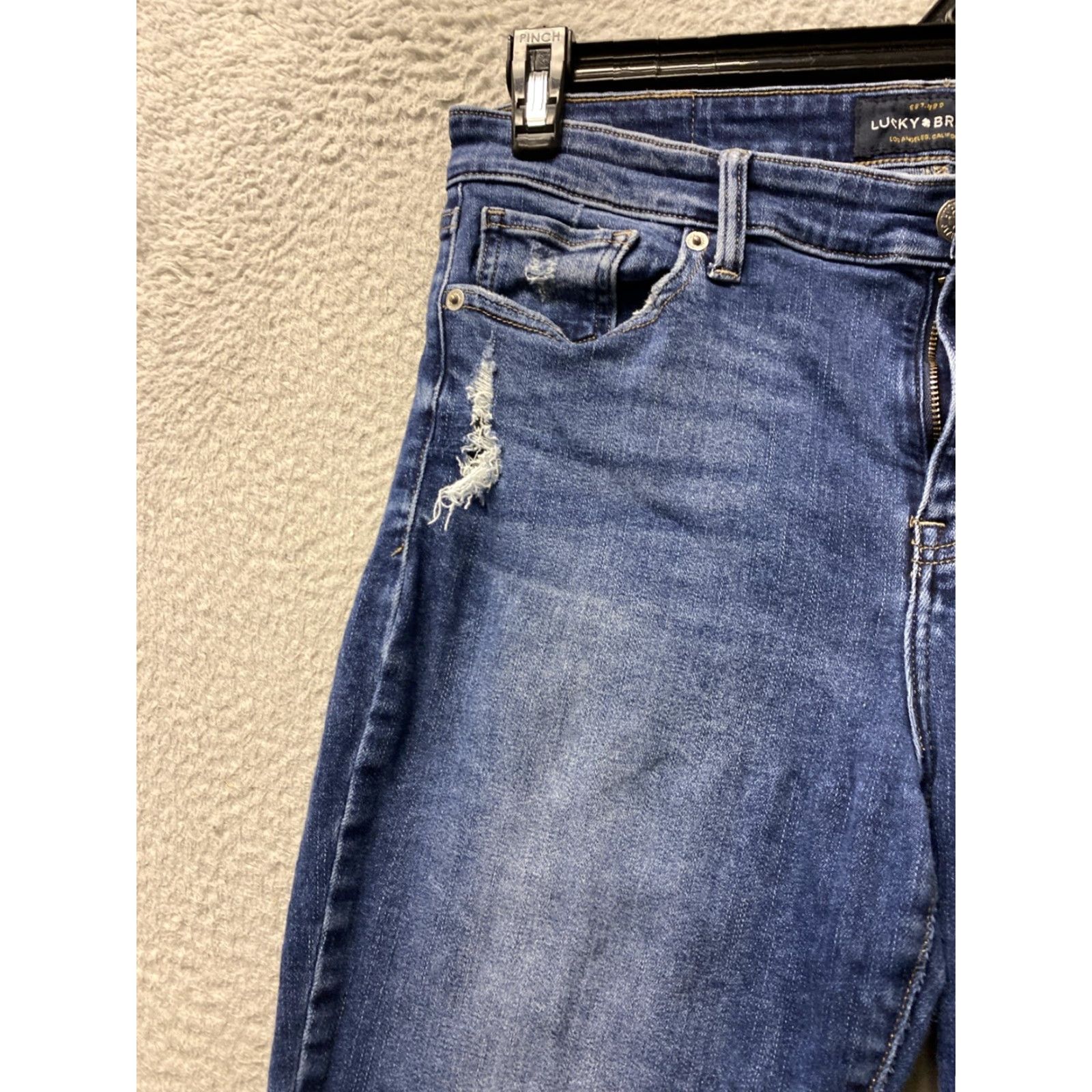 Lucky Brand Lucky Brand Bridgette Skinny Jeans Women 12 Regular Size 32 Blue High Rise Denim 129-33 Buckle Bke 5-Pocket Style Size 34" / US 12 / IT 48 - 6 Thumbnail