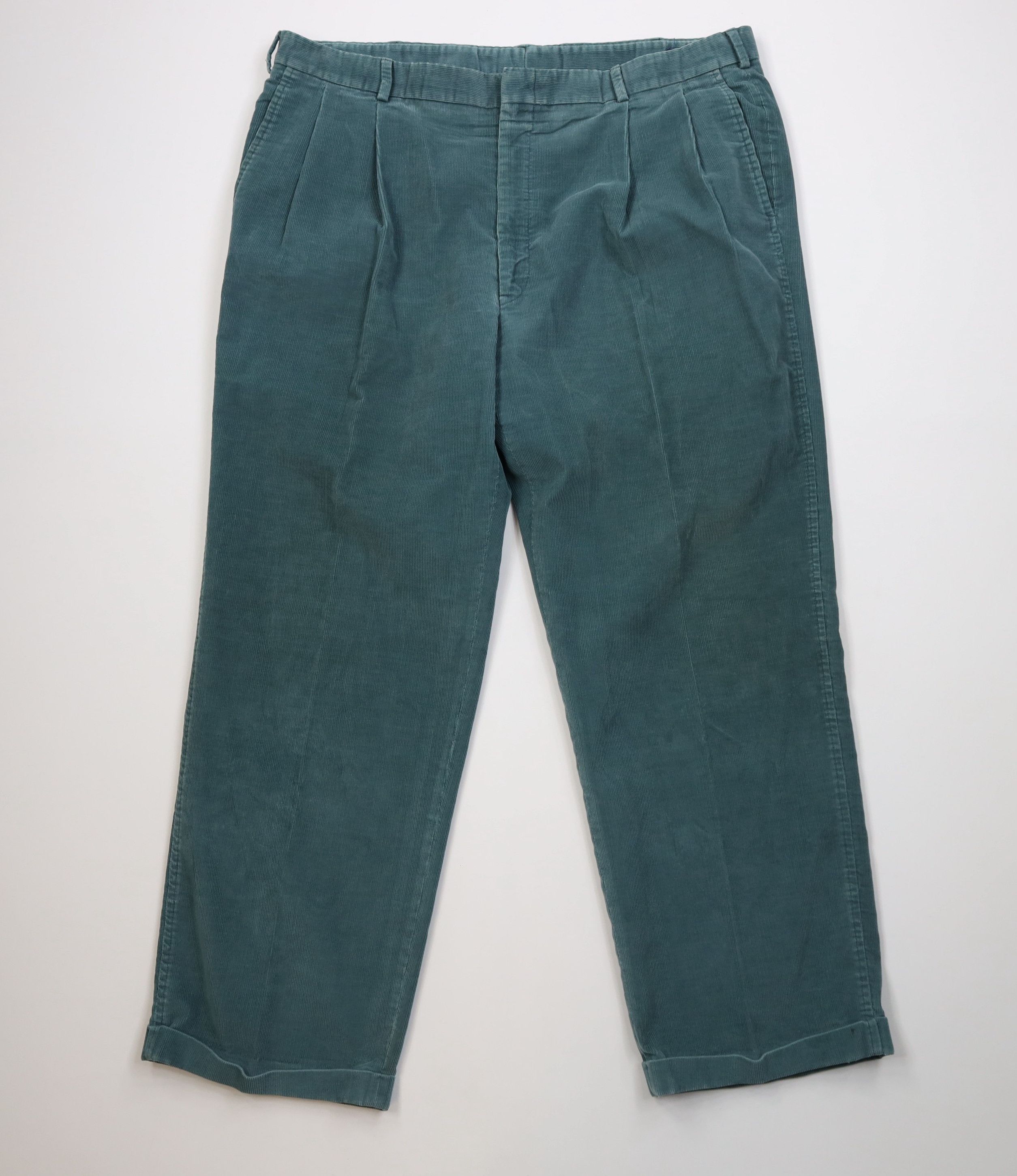 Vintage 70s Lands End Wide Leg Corduroy Chino Pants USA