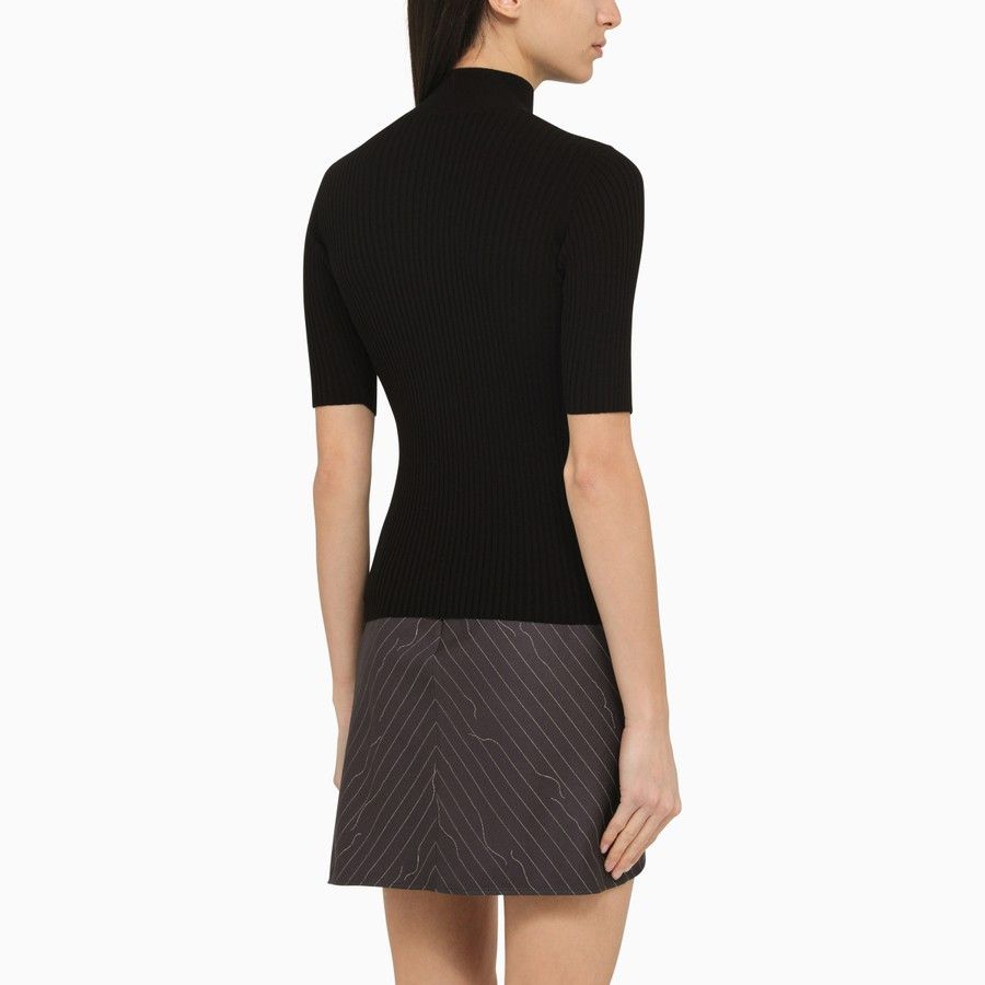 Off-White o1d2blof0924 Short-Sleeved Top With Logo in Black Size XS / US 0-2 / IT 36-38 - 3 Thumbnail