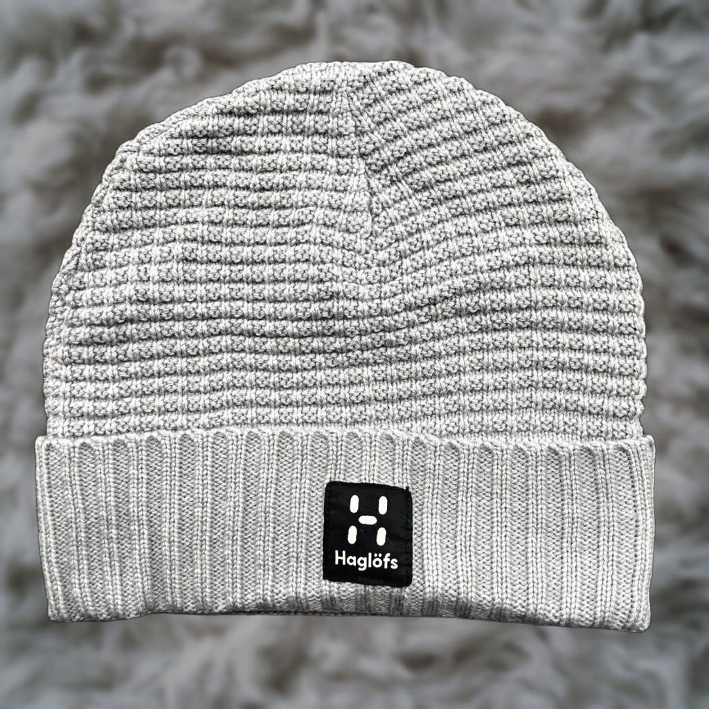 Vintage Haglofs Gray Beanie One Size OSFA Cuffed Stretch Wool Blend knitted Unisex Adults Mens Womens Beanie Size ONE SIZE - 1 Thumbnail