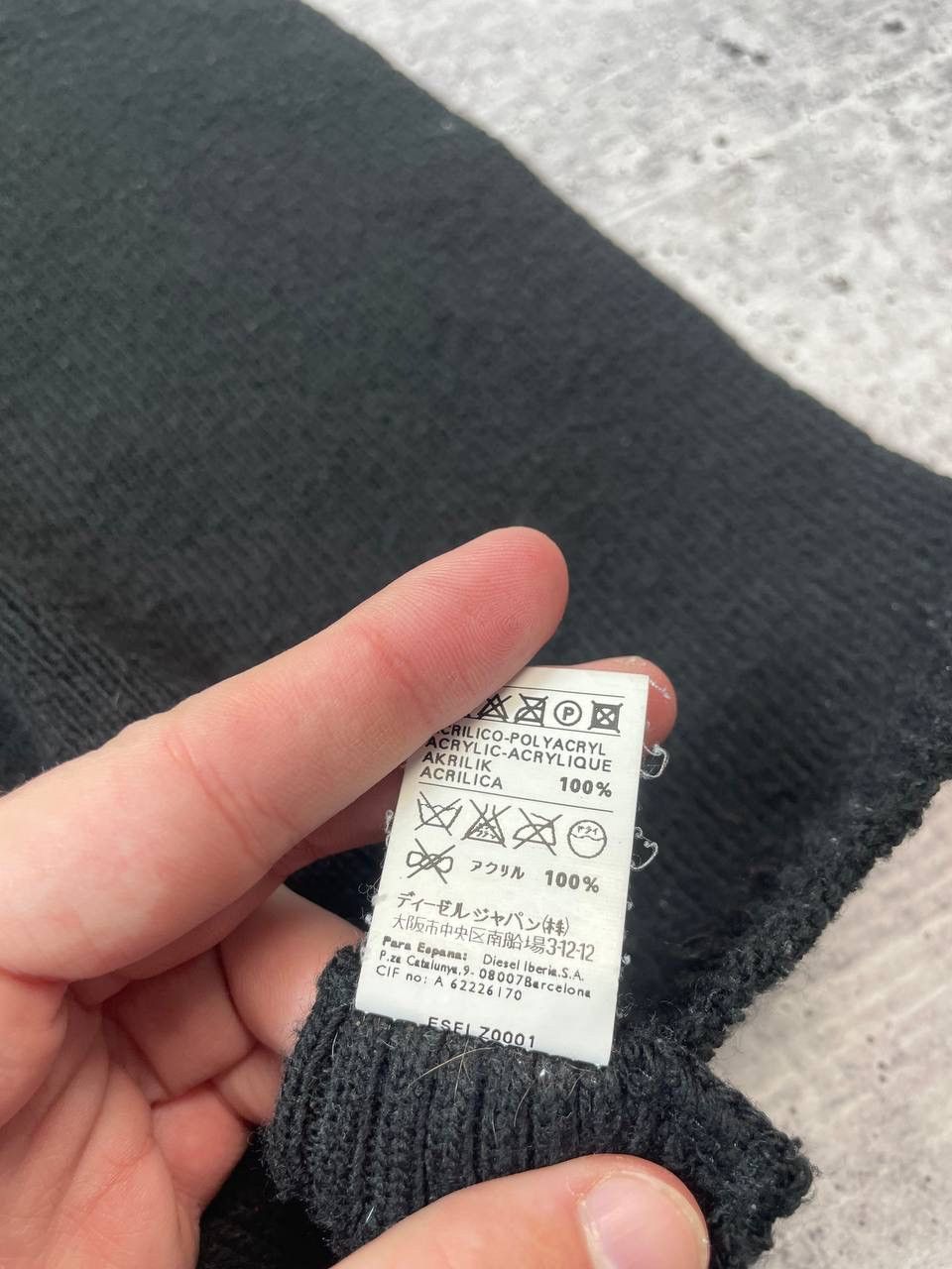 Diesel Vintage Diesel Logo Acrylic Scarf Y2K Size ONE SIZE - 5 Thumbnail