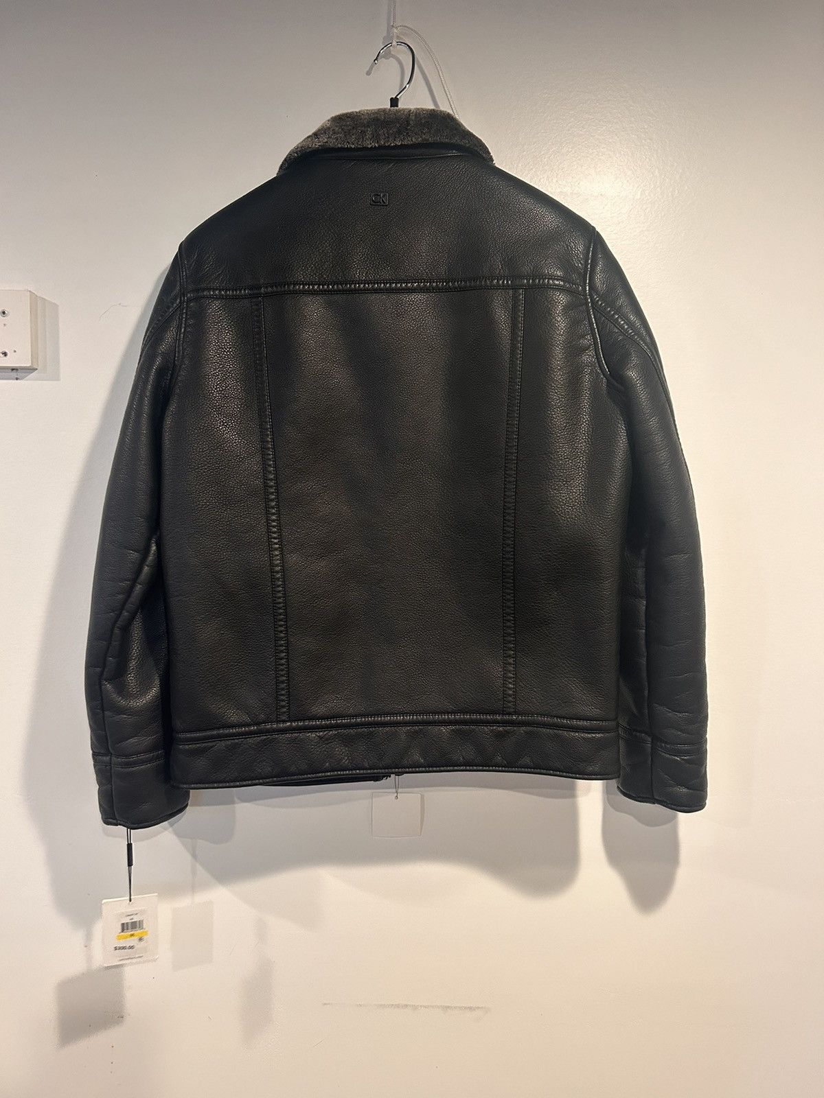Calvin Klein Black fur lined leather jacket Size US M / EU 48-50 / 2 - 3 Thumbnail