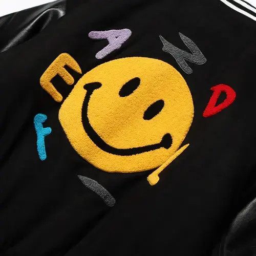 Other Smiley Patchwork Varsity Jacket Size US L / EU 52-54 / 3 - 3 Thumbnail