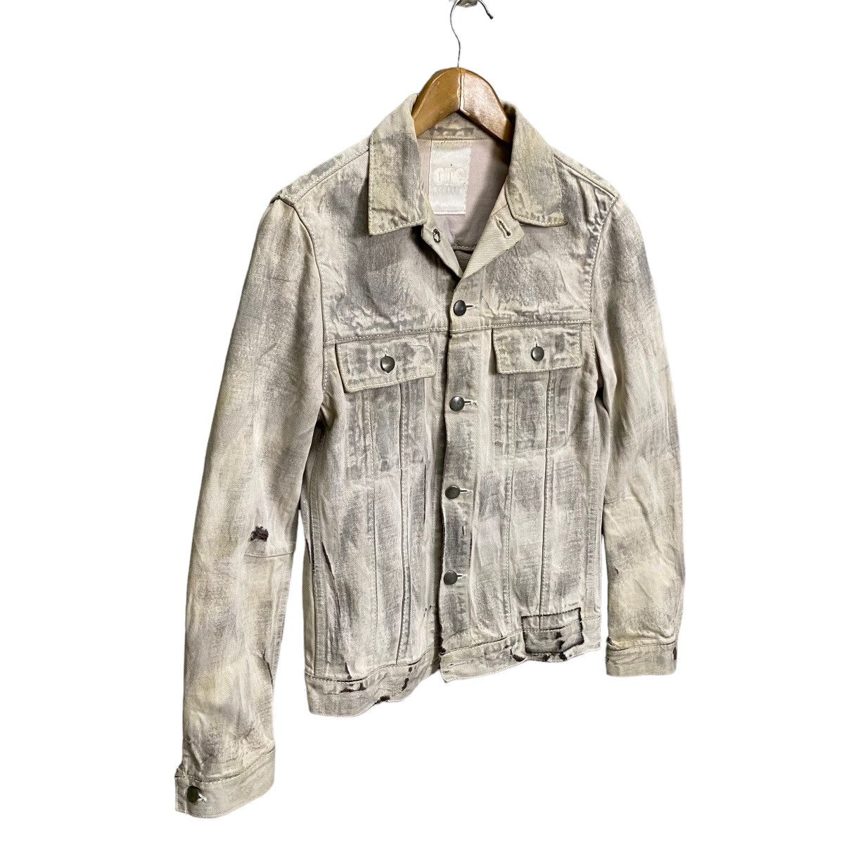 If Six Was Nine One Gravity distressed style denim trucker jacket Size US M / EU 48-50 / 2 - 2 Thumbnail