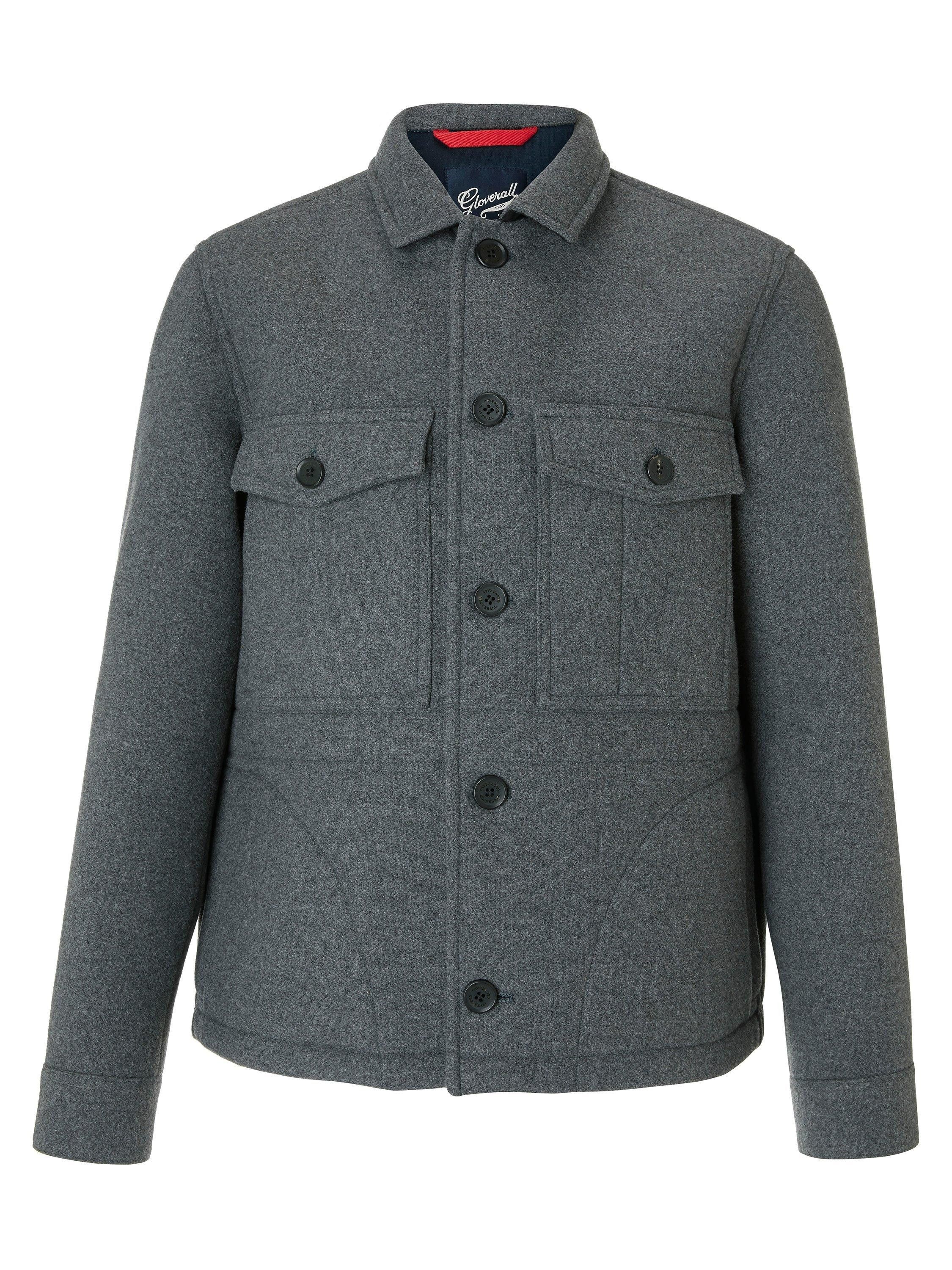 Gloverall x John Lewis Workwear Style Jacket Gray Multipocket Blazer Size US L / EU 52-54 / 3 - 1 Thumbnail