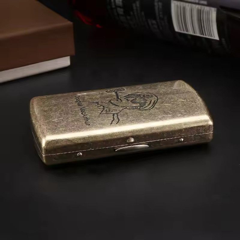 Other Portable Vintage Metal Brass Cigarette Case Size ONE SIZE - 3 Thumbnail