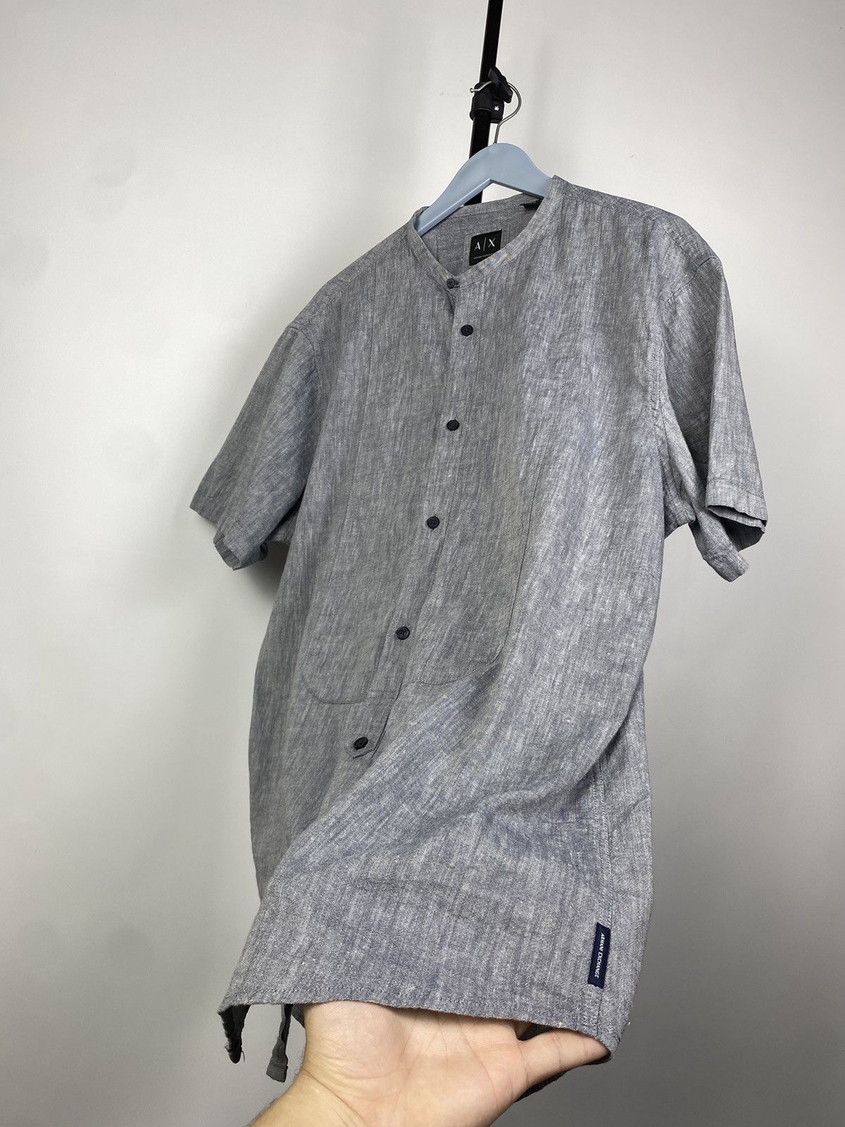 Armani × Vintage Avant Garde Armani Exchange luxury Y2K vintage short shirt Size US XL / EU 56 / 4 - 2 Thumbnail