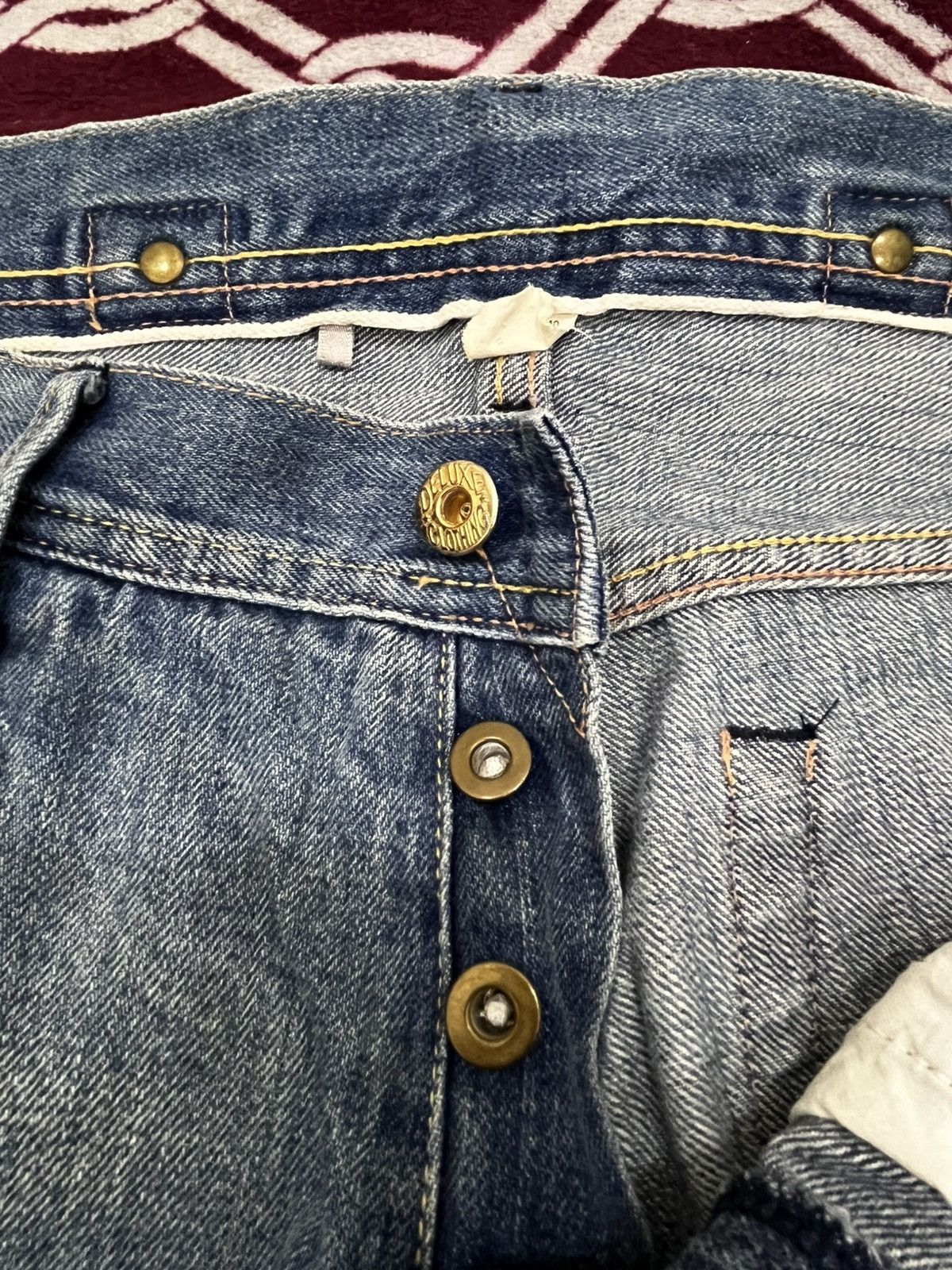 Japanese Brand Deluxe Clothing Distressed Reworked Half Selvedge Denim Size US 34 / EU 50 - 22 Thumbnail