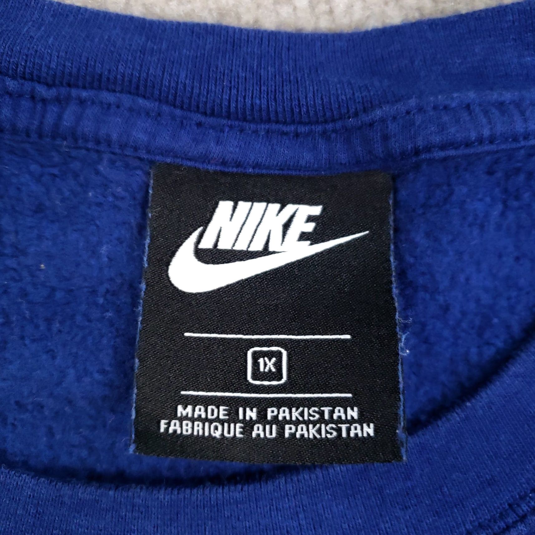 Nike Nike Sweatshirt Mens 1X Blue Crewneck Pullover Logo CJ7268-492 Sportswear Graphic Print Fleece Cotton Rayon Polyester Spandex Swoosh Light Weight Size XL / US 12-14 / IT 48-50 - 5 Thumbnail