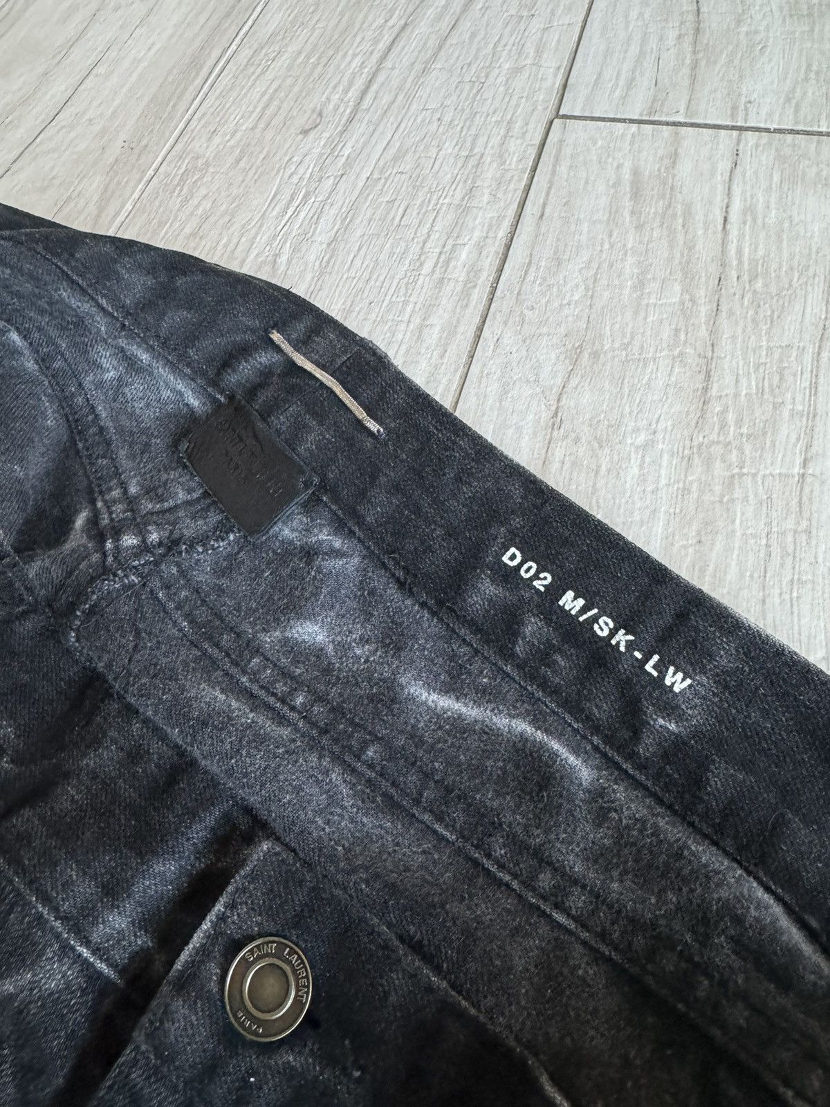 Saint Laurent Paris FW15 Saint Laurent Paris Hedi Slimane Era Marbled Denim Size US 34 / EU 50 - 12 Thumbnail