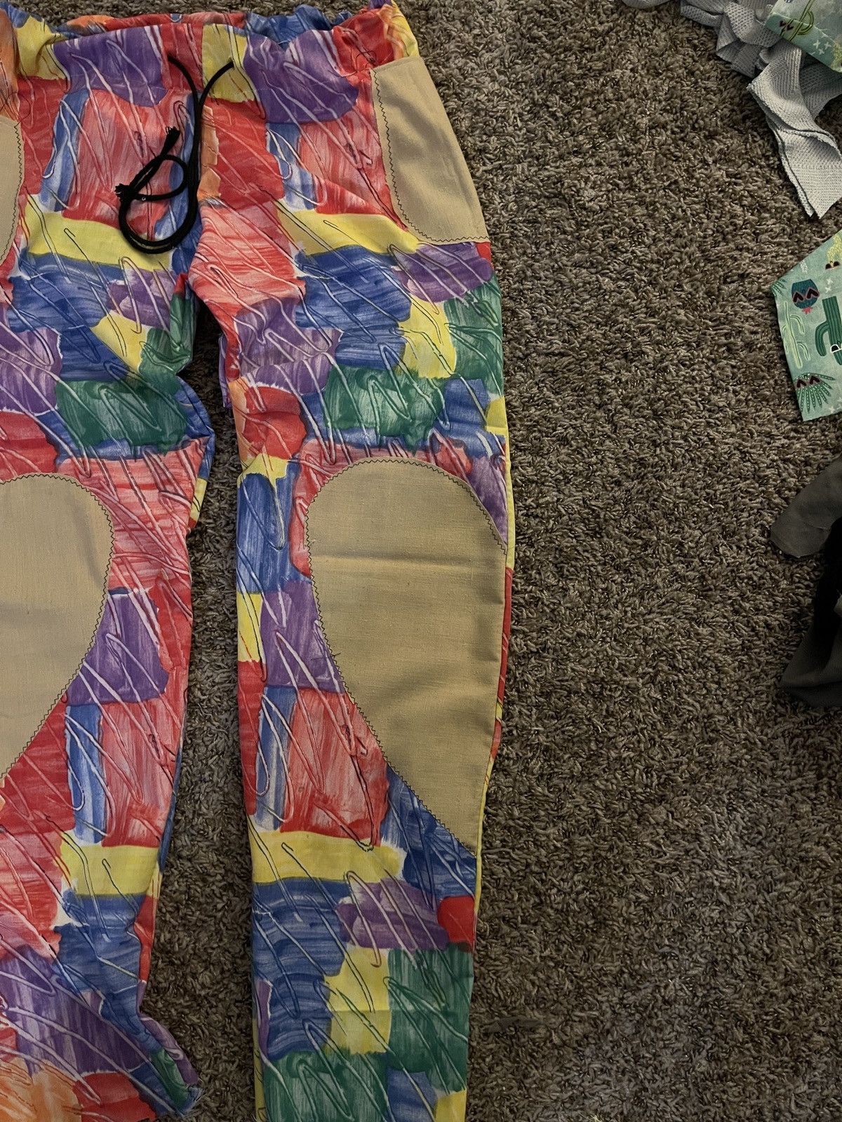 Handmade Painted Love Sweatpants Size US 34 / EU 50 - 3 Thumbnail