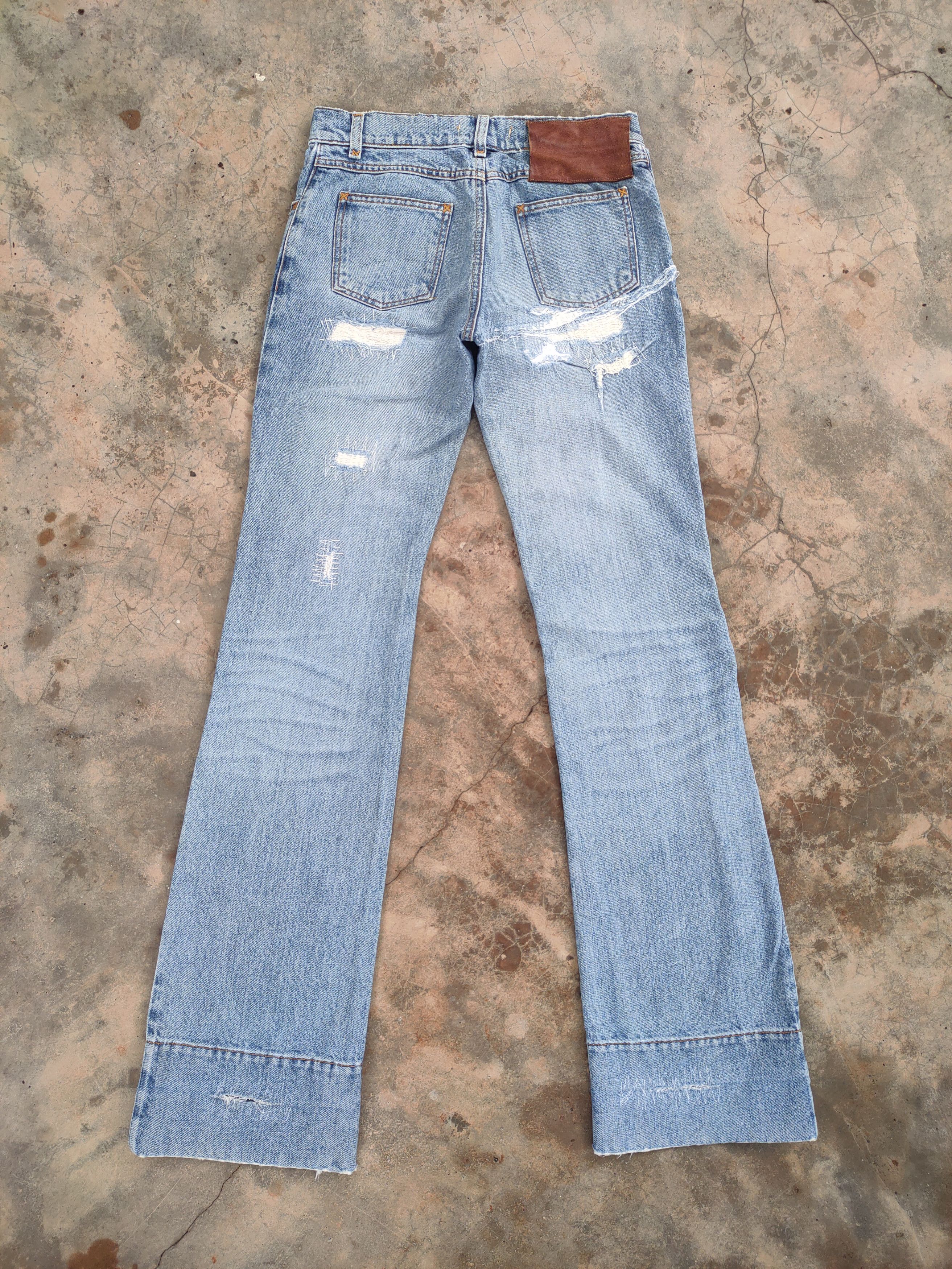 Dolce & Gabbana FLARE💥 DOLCE & GABBANA FADED WOMAN RIPPED DENIM JEAN PANTS Size US 28 / EU 44 - 2 Thumbnail