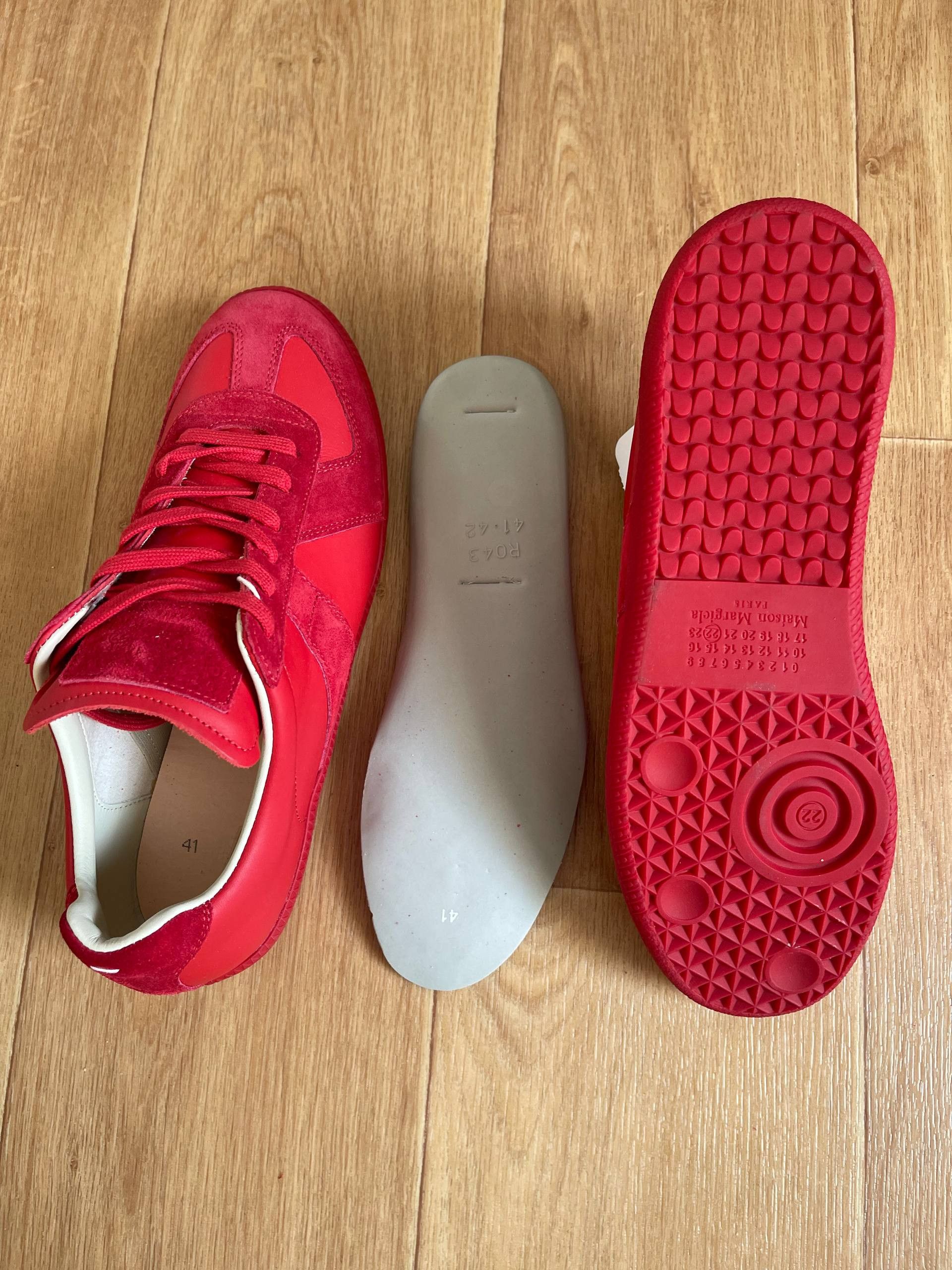 Maison Margiela Maison Martin Margiela MMM Low tTop Replica Red Sneaers Sz41 Size US 8 / EU 41 - 11 Thumbnail