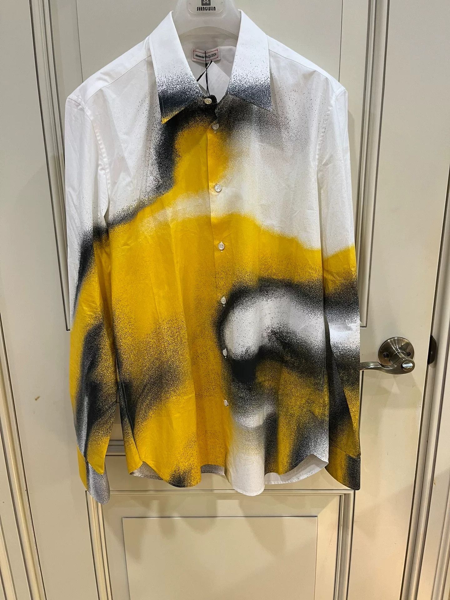 Alexander McQueen Alexander McQueen Yellow Gray Spray Suit Set Size US S / EU 44-46 / 1 - 5 Thumbnail