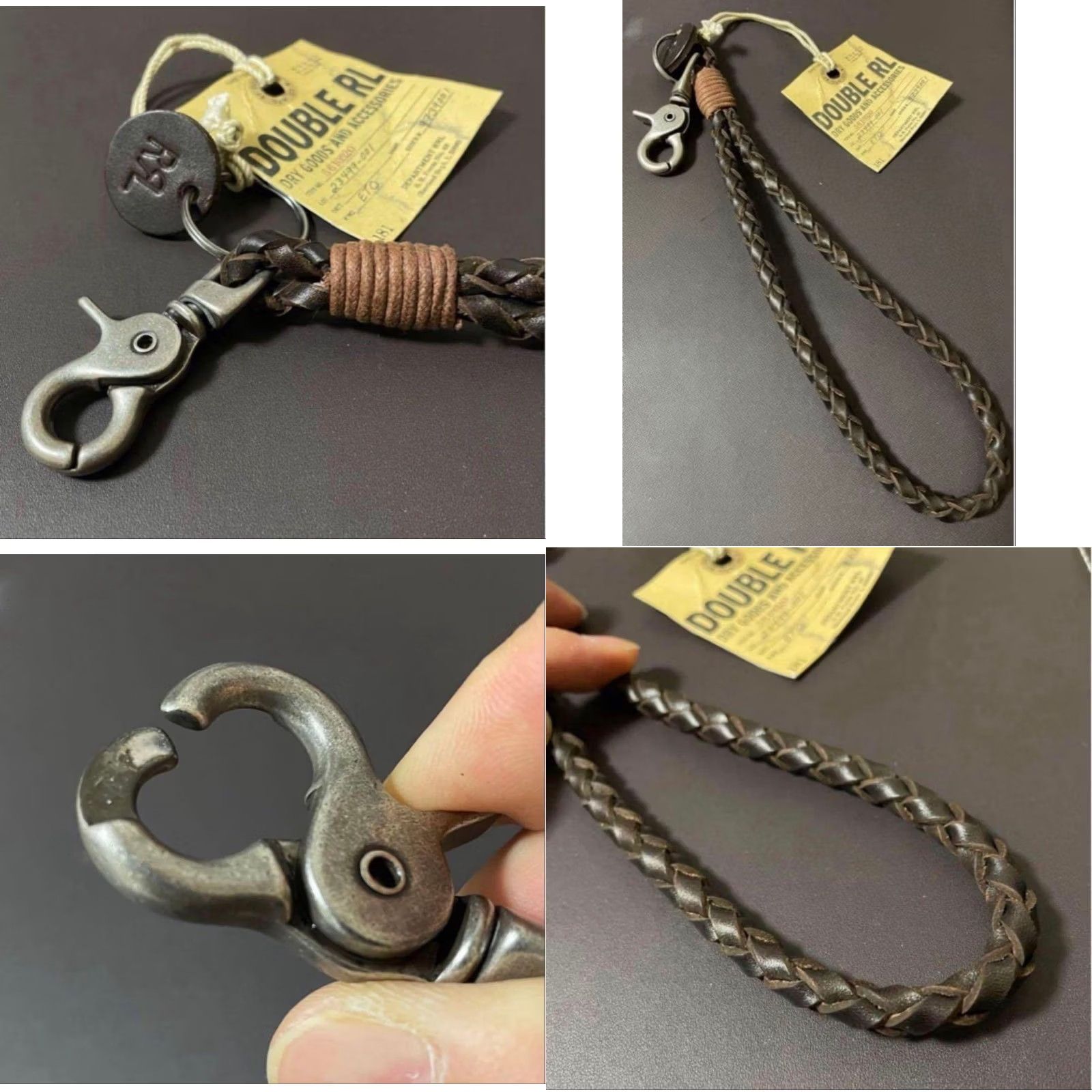 Ralph Lauren RRL RALPH LAUREN Wallet Mens BRAIDED LEATHER CHAIN RARE DEADSTOCK MULTICOLOR USED Size ONE SIZE - 8 Thumbnail