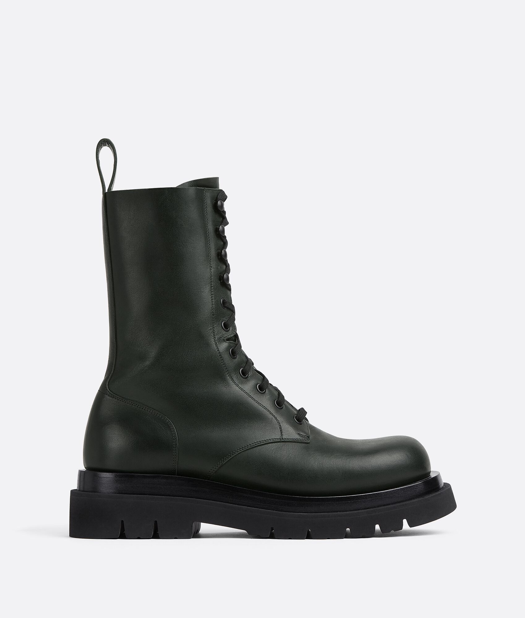 Bottega Veneta o1lv12m1124 Lug Lace-Up Boots in Bottle Green Size US 11 / EU 44 - 1 Thumbnail