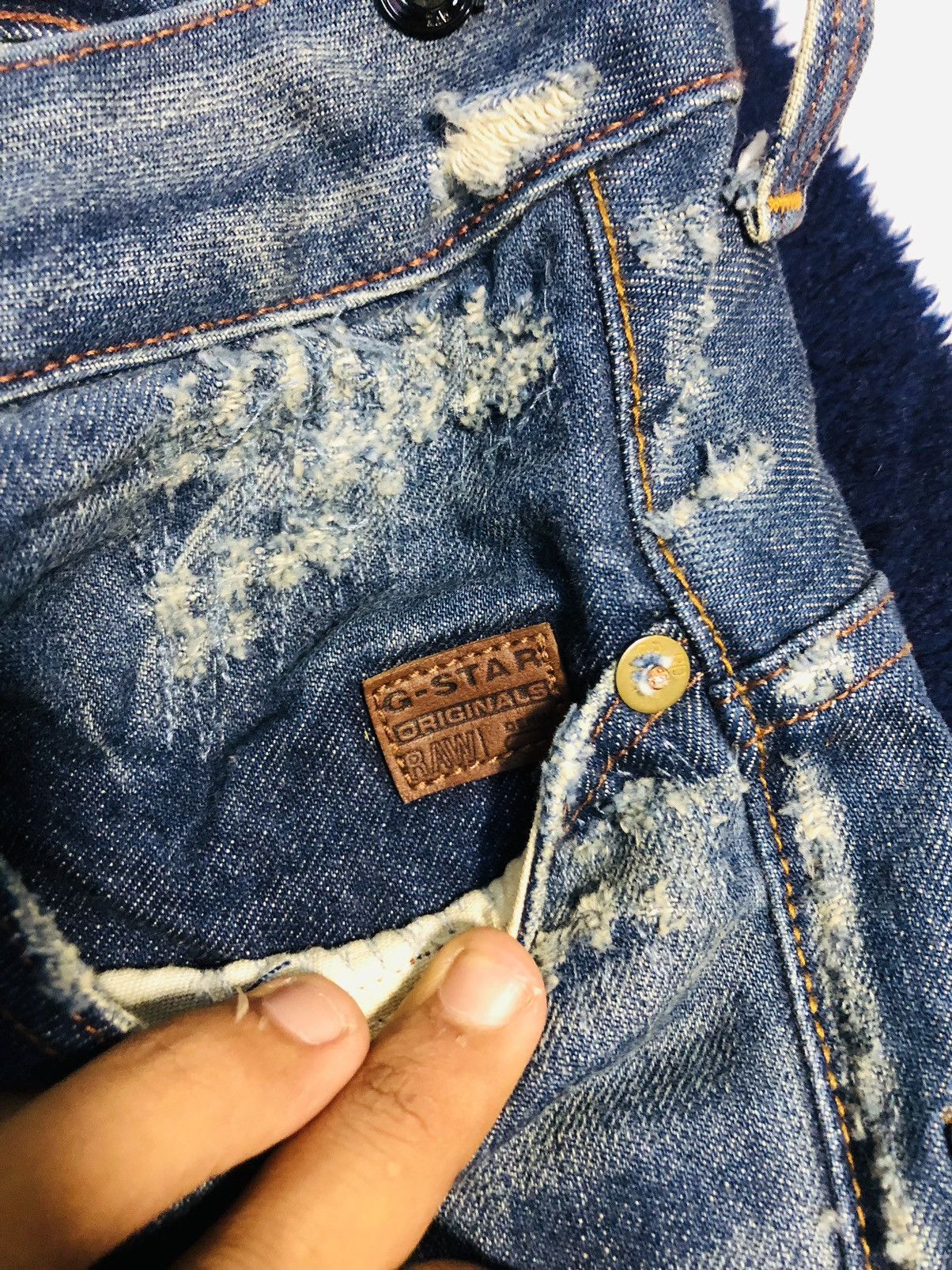 G-Star × Vintage G-Star Distressed Style Denim Jeans (1) Size US 30 / EU 46 - 10 Thumbnail