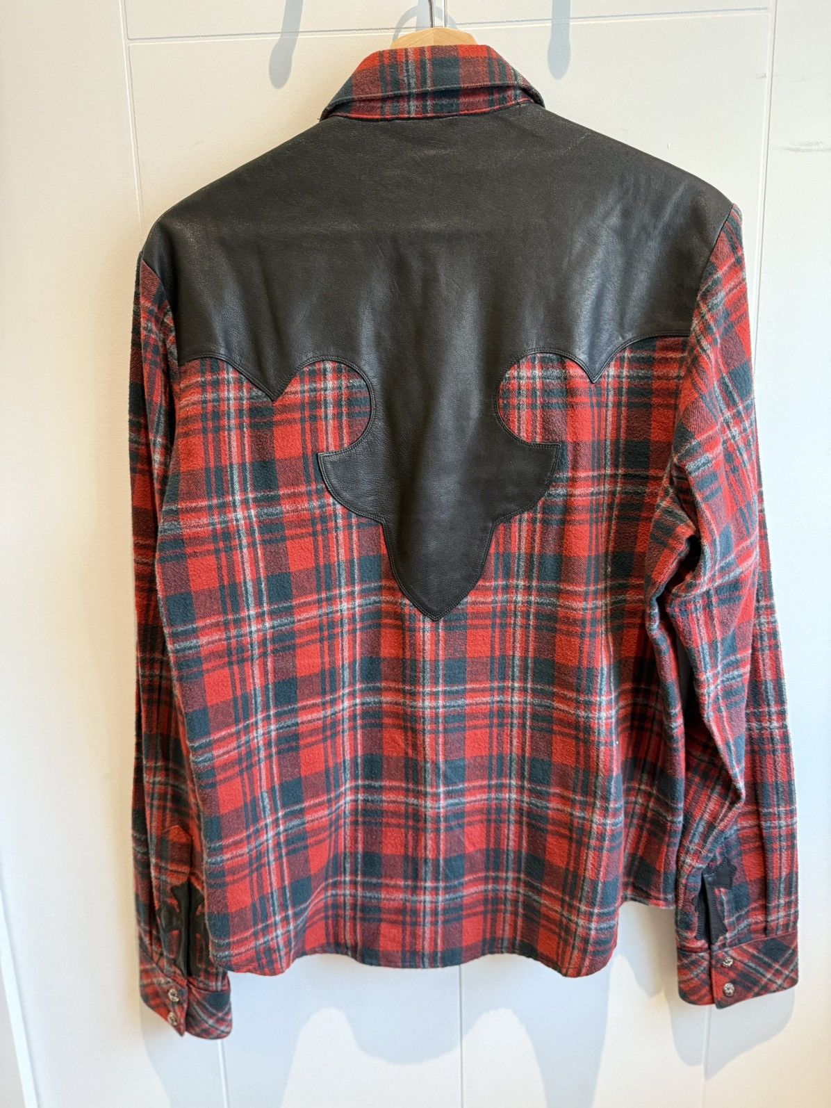 Chrome Hearts Leather fleur flannel with cross patch Size US M / EU 48-50 / 2 - 6 Thumbnail