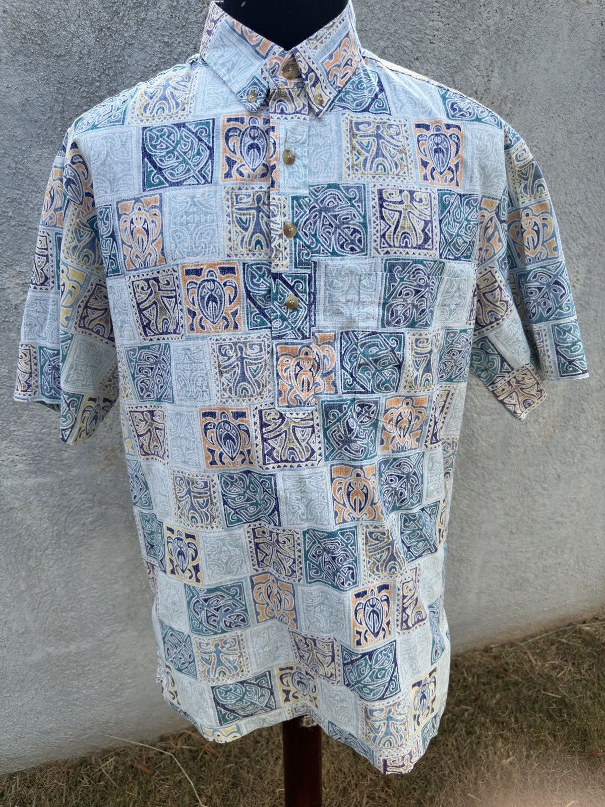 Other PreOwned Kahala Hawaiian Print Blue 3/4 Button Men's Large Size US L / EU 52-54 / 3 - 1 Thumbnail