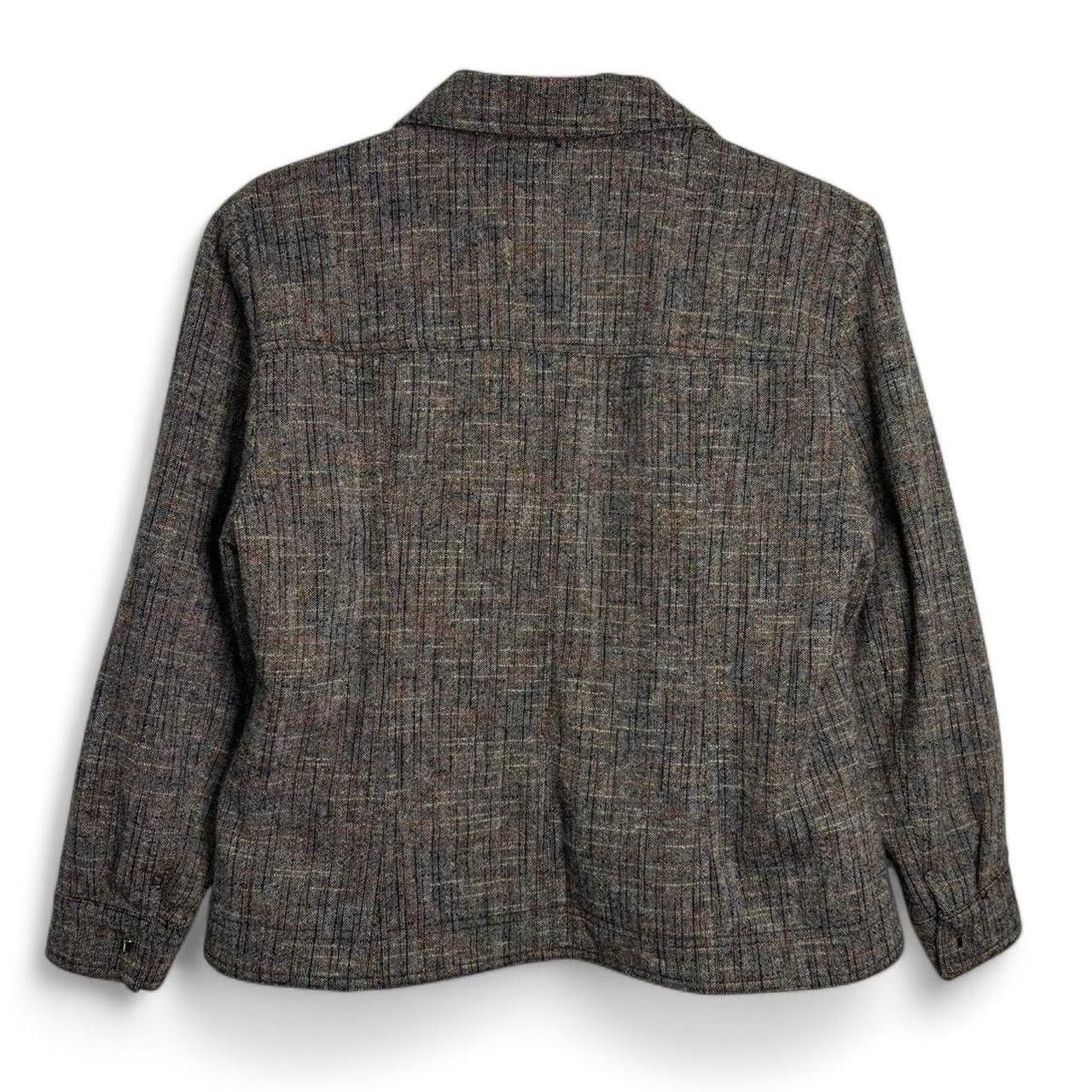 Vintage Vintage 1990s Tweed Style Grey Short Blazer Jacket Size M / US 6-8 / IT 42-44 - 5 Thumbnail