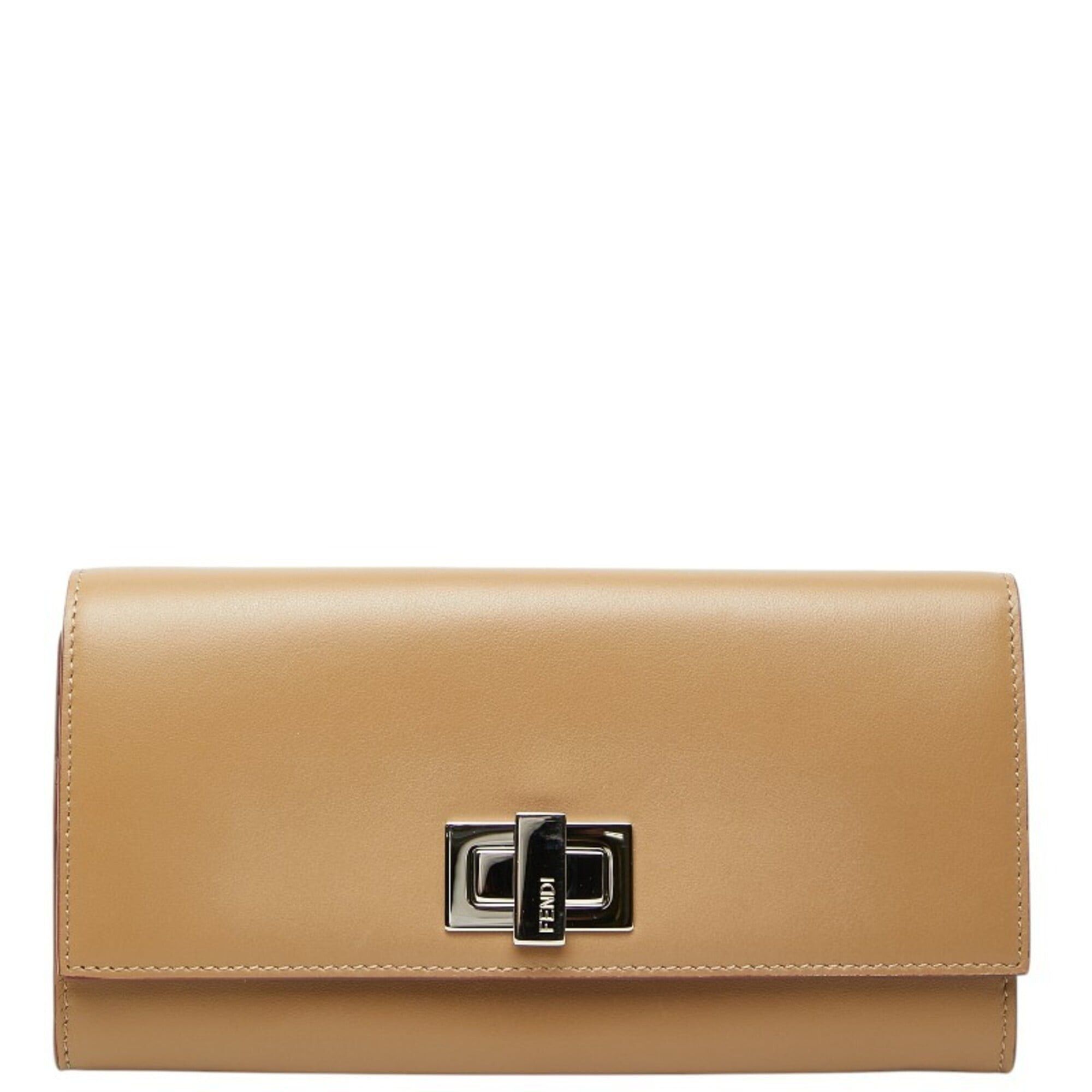 Fendi Fendi Peekaboo Long Wallet 8M0377 Brown Leather Women's FENDI Size ONE SIZE - 1 Thumbnail