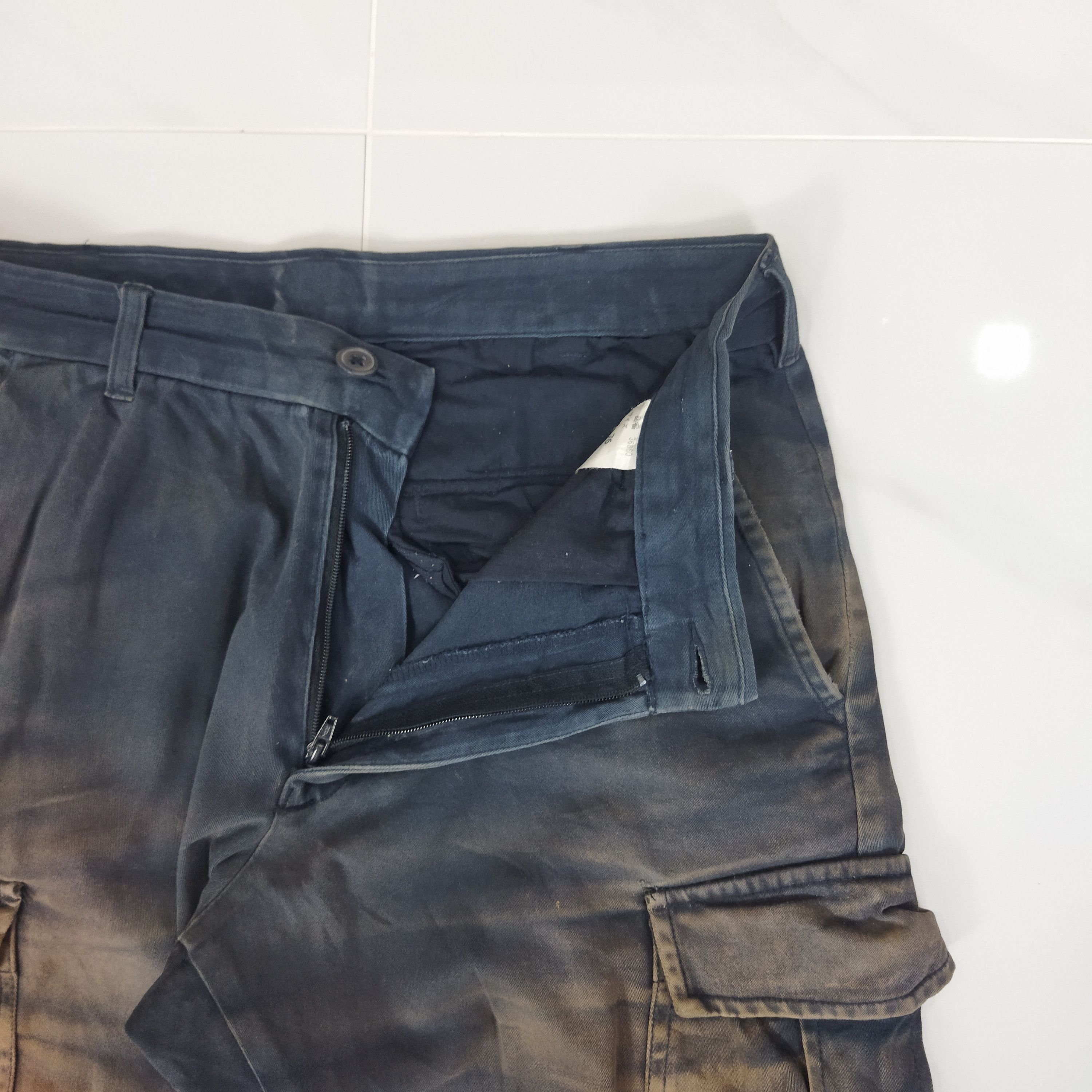 Japanese Brand VINTAGE JAPANESE BRAND FADED DARK BLUE CARGO PANTS Size US 29 - 6 Thumbnail