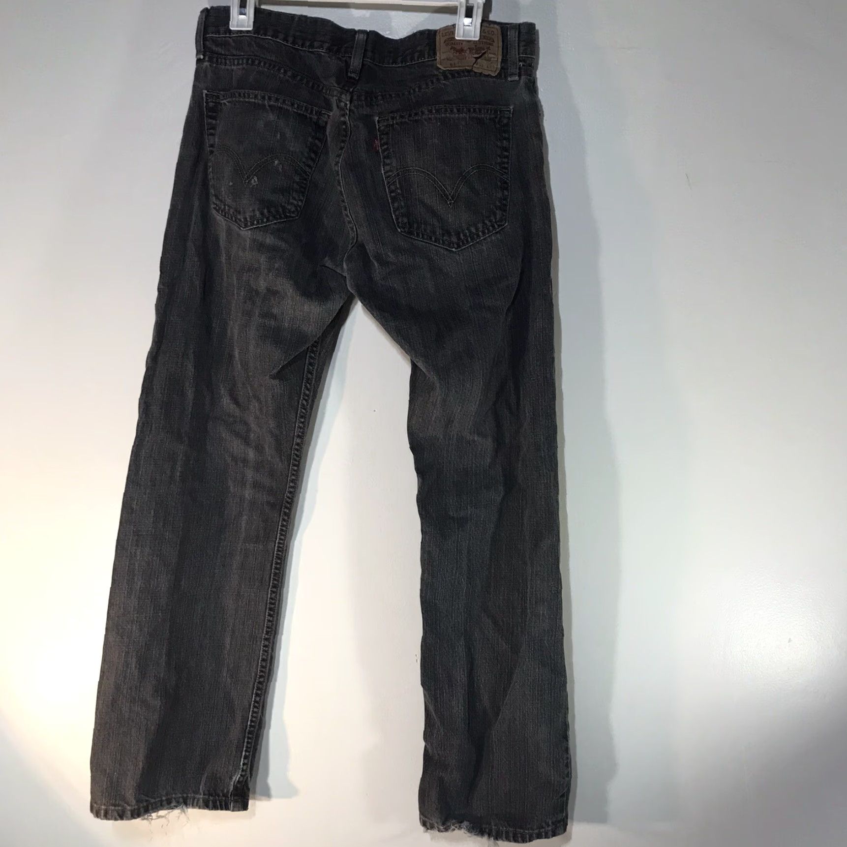 Levi's VINTAGE Levi's 514 Men’s Jeans Slim Straight 33x30 Cotton Gray Wash 90s Logo Made in Mexico Size US 33 - 6 Thumbnail