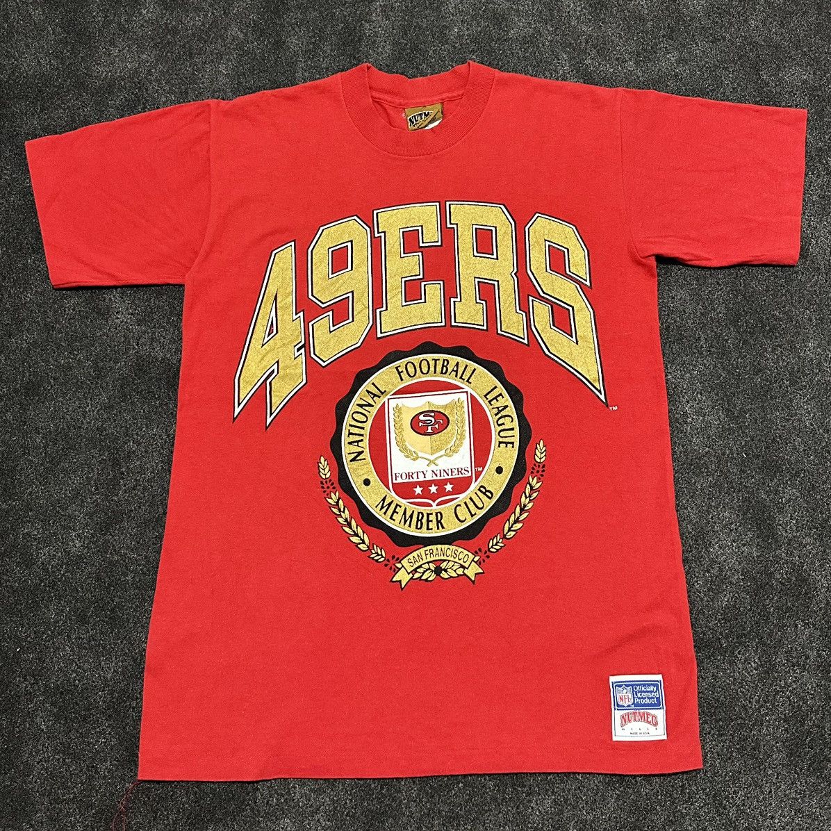 Nutmeg Vintage 90s San Francisco 49ers NFL Nutmeg Mills T-Shirt Size US M / EU 48-50 / 2 - 1 Thumbnail