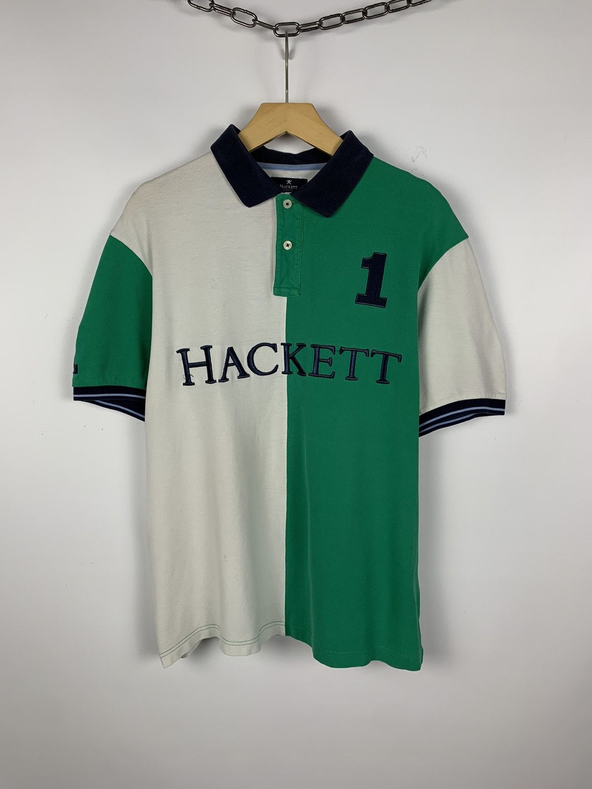 Hackett Vintage Y2K Hackett Polo Shirt Striped Chief Kiff Style 90’s Size US XL / EU 56 / 4 - 1 Thumbnail