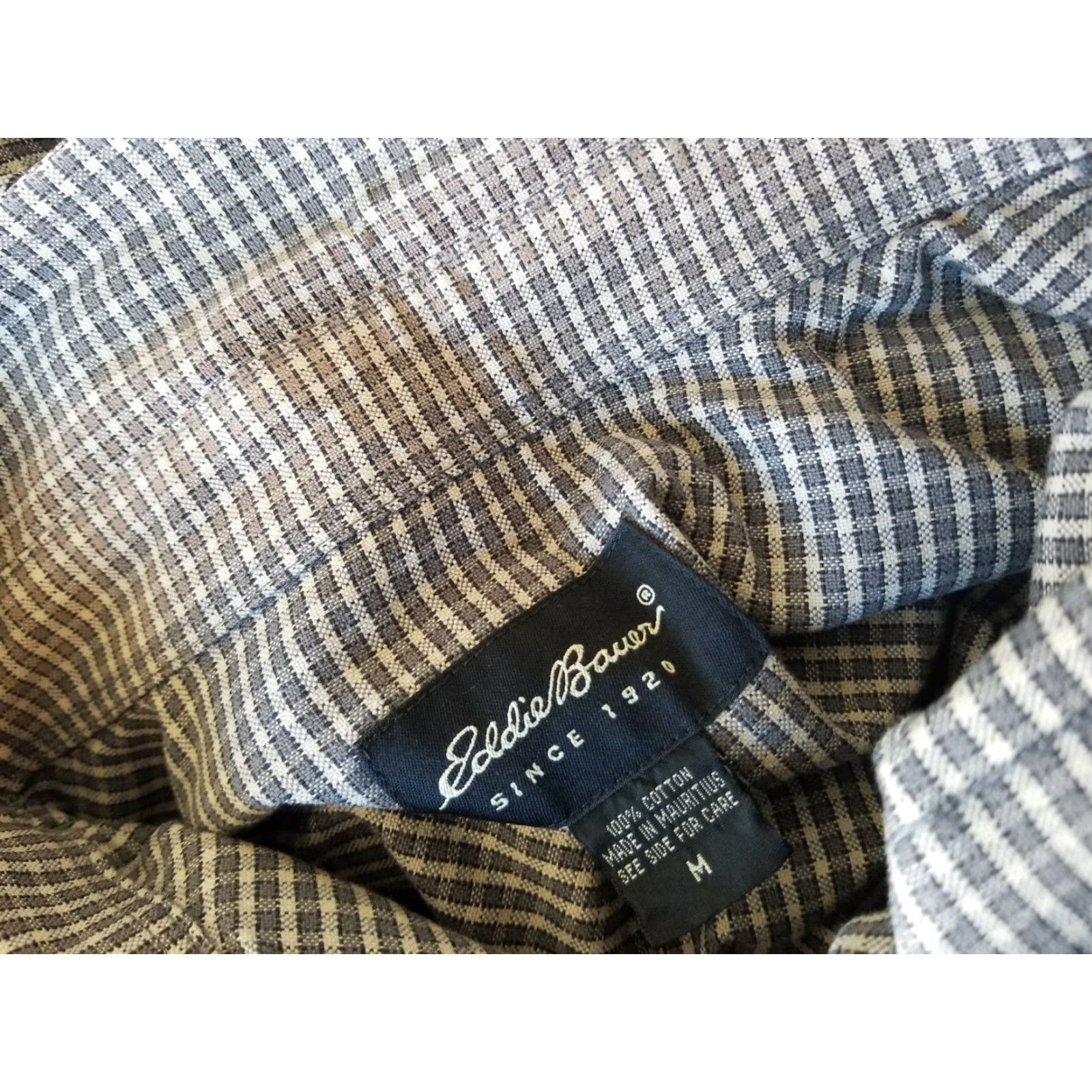 Eddie Bauer VINTAGE Eddie Bauer Men's Long Sleeve Casual Beige Grey Black Check Plaid Size M Size US M / EU 48-50 / 2 - 5 Thumbnail