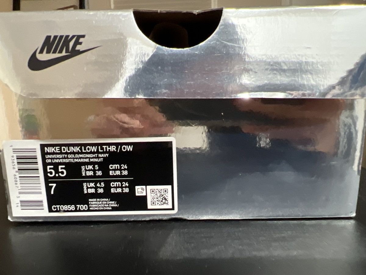 Nike × Off-White Off-White University Gold Midnight Navy Size US 5.5 / EU 38 - 7 Thumbnail