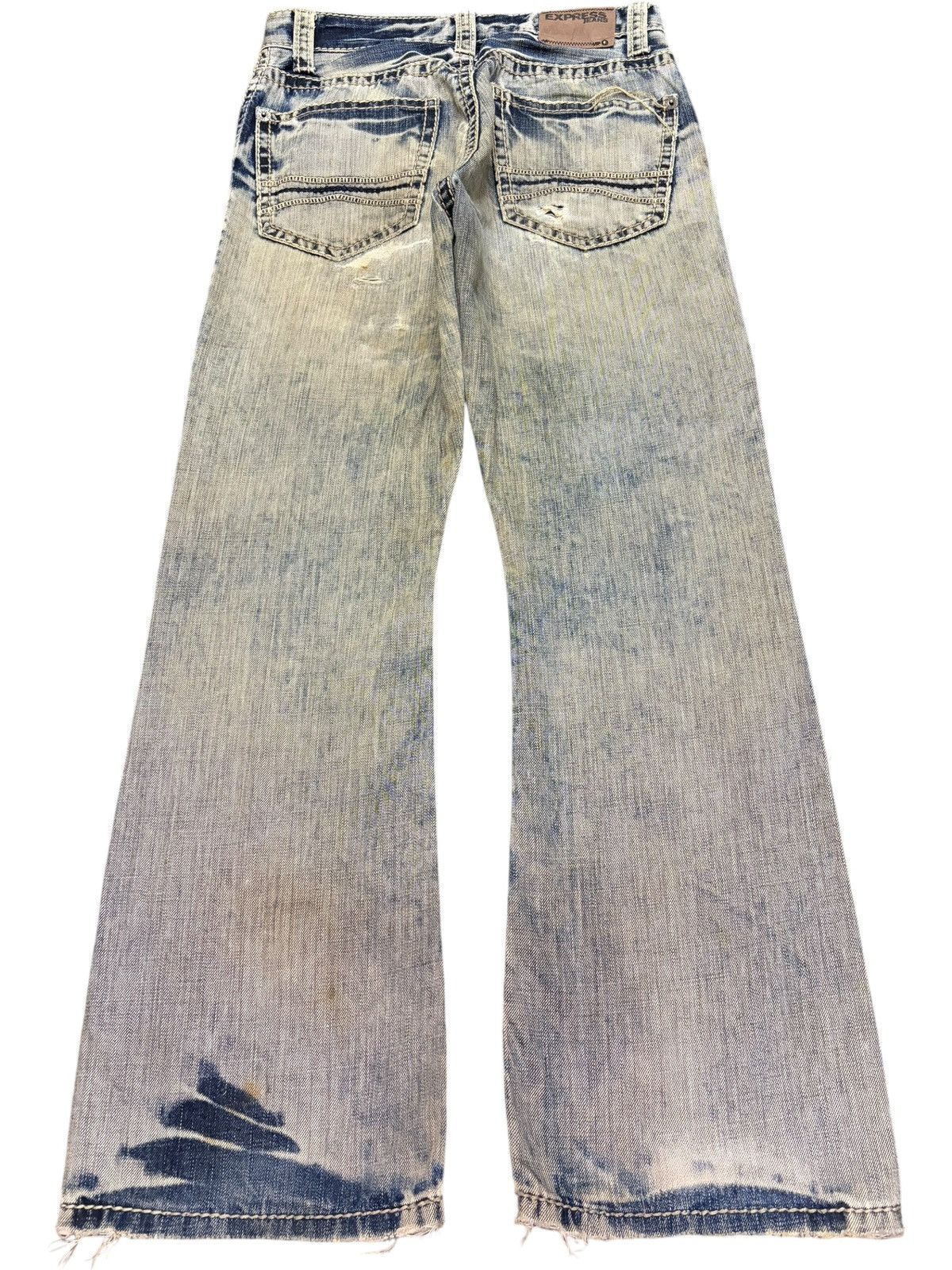 Tornado Mart Vintage Japanese Brand Mud Wash Distress Flare Jeans Size US 30 / EU 46 - 2 Thumbnail