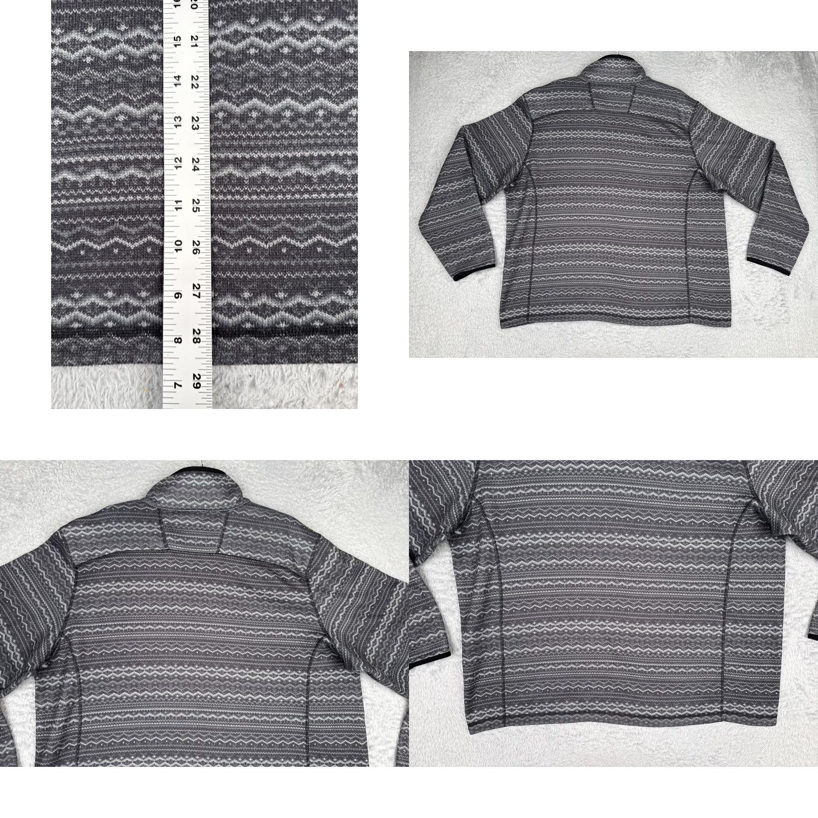 The North Face The North Face Sweater Men XL Gray Fleece 1/4 Zip Pocket Southwest Aztec Pattern Size US XL / EU 56 / 4 - 9 Thumbnail