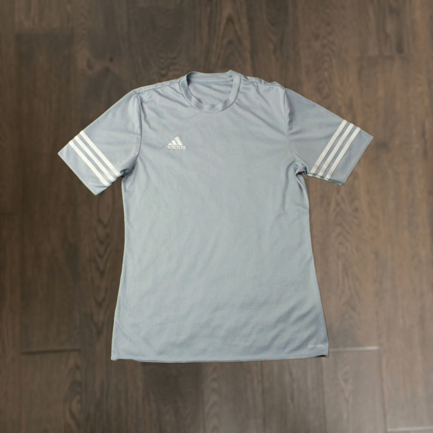 Adidas ADIDAS PERFORMANCE FOOTBALL SHIRT JERSEY M adult gray and white 2016 Entrada Football Mens Shirt Size US M / EU 48-50 / 2 - 1 Thumbnail