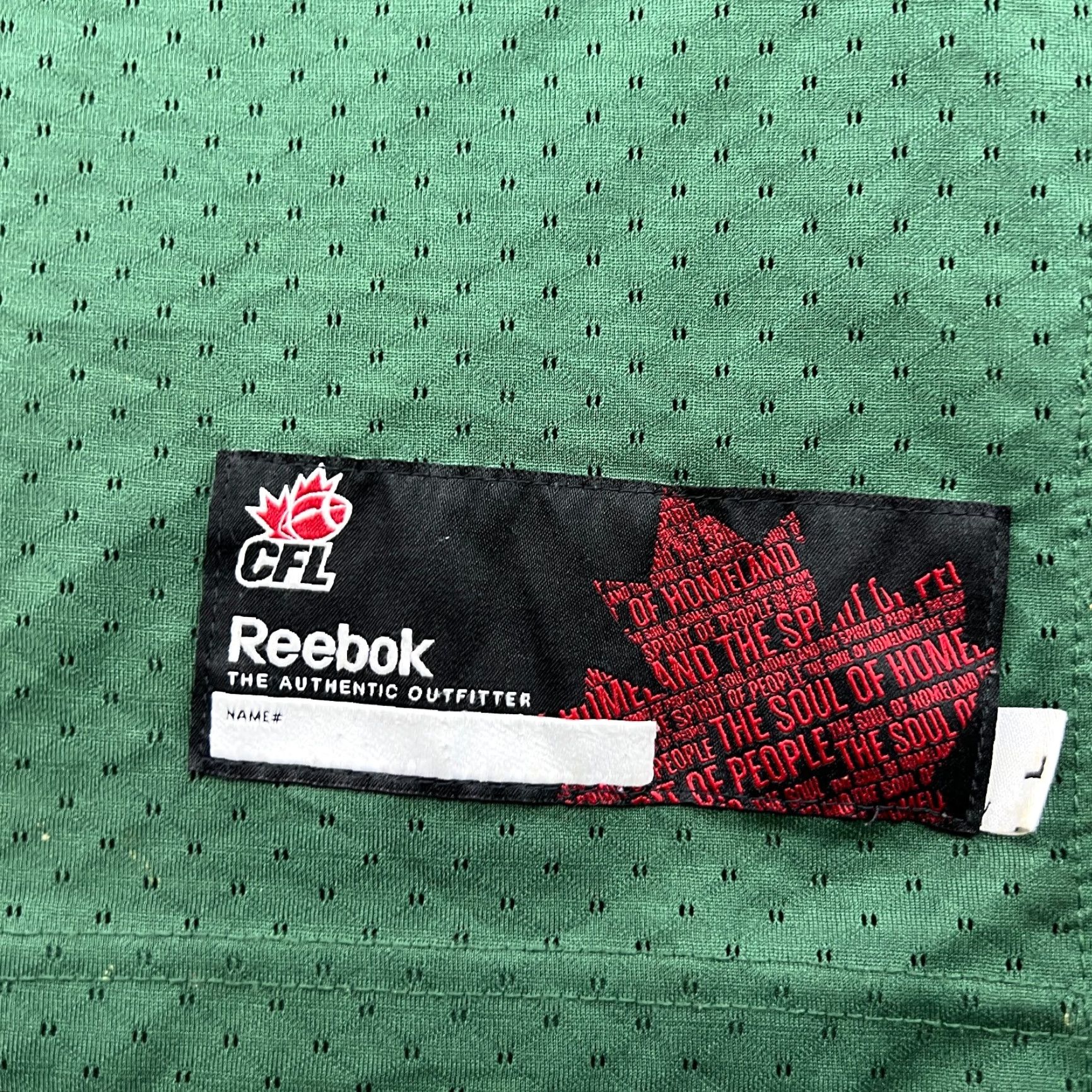 Reebok Edmonton Elks 2015 Mens Football Jersey Large Green CFL Reebok Adult Shirt) Size US L / EU 52-54 / 3 - 3 Thumbnail