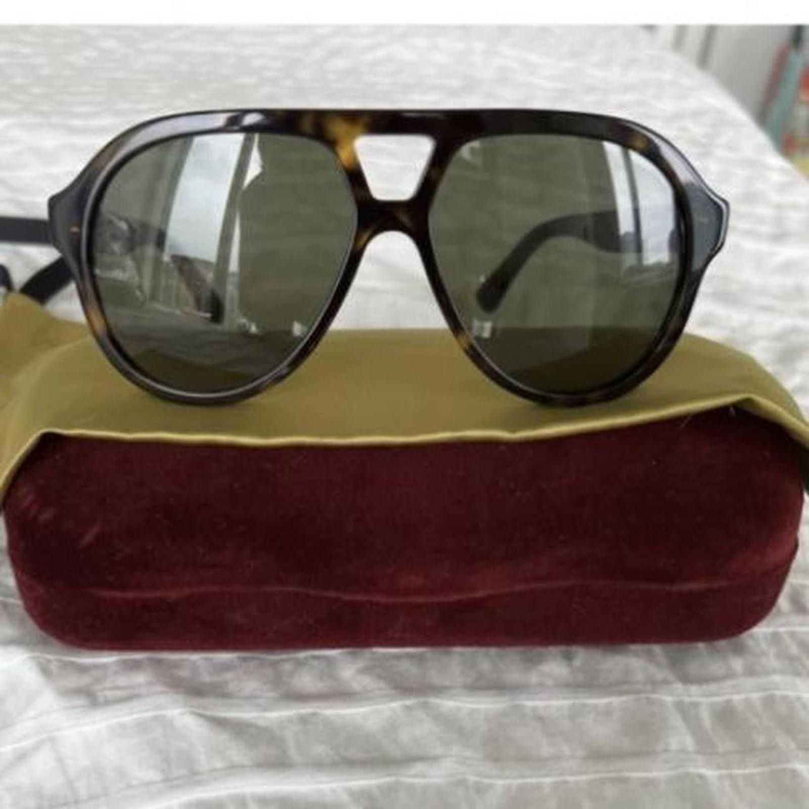 Gucci Gucci Tortoise Shell Aviator Sunglasses Size ONE SIZE - 3 Thumbnail