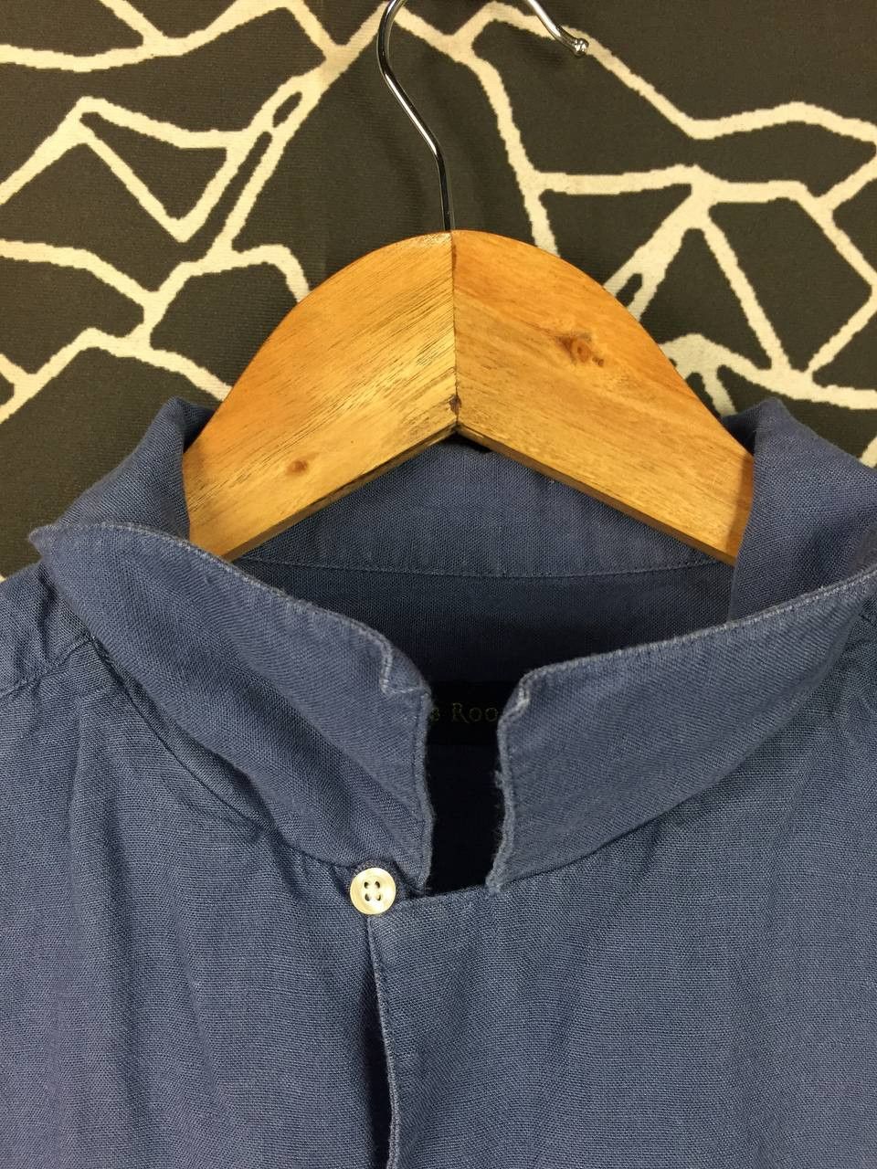 Club Room Club Room Medium Blue Linen Rayon Blend Camp Shirt Size US M / EU 48-50 / 2 - 5 Thumbnail