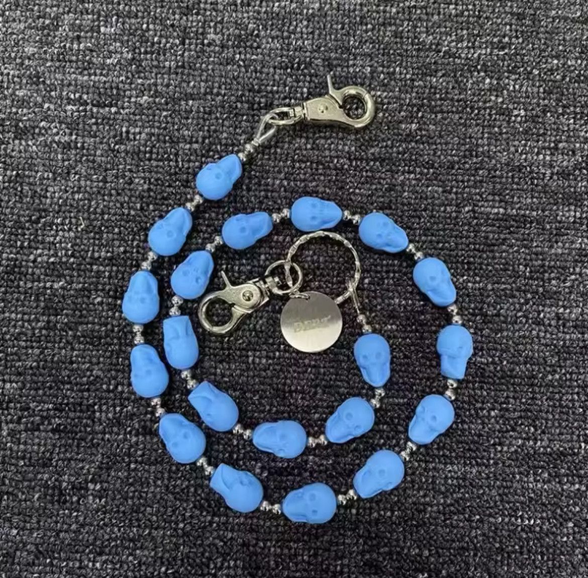 Vintage Punk Blue Skull Resin wallet chain Size ONE SIZE - 2 Thumbnail