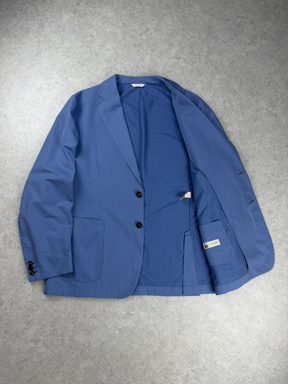 Colombo Colombo Italy Blue Blazer Cotton Silk Size 58 Size 48R - 8 Thumbnail