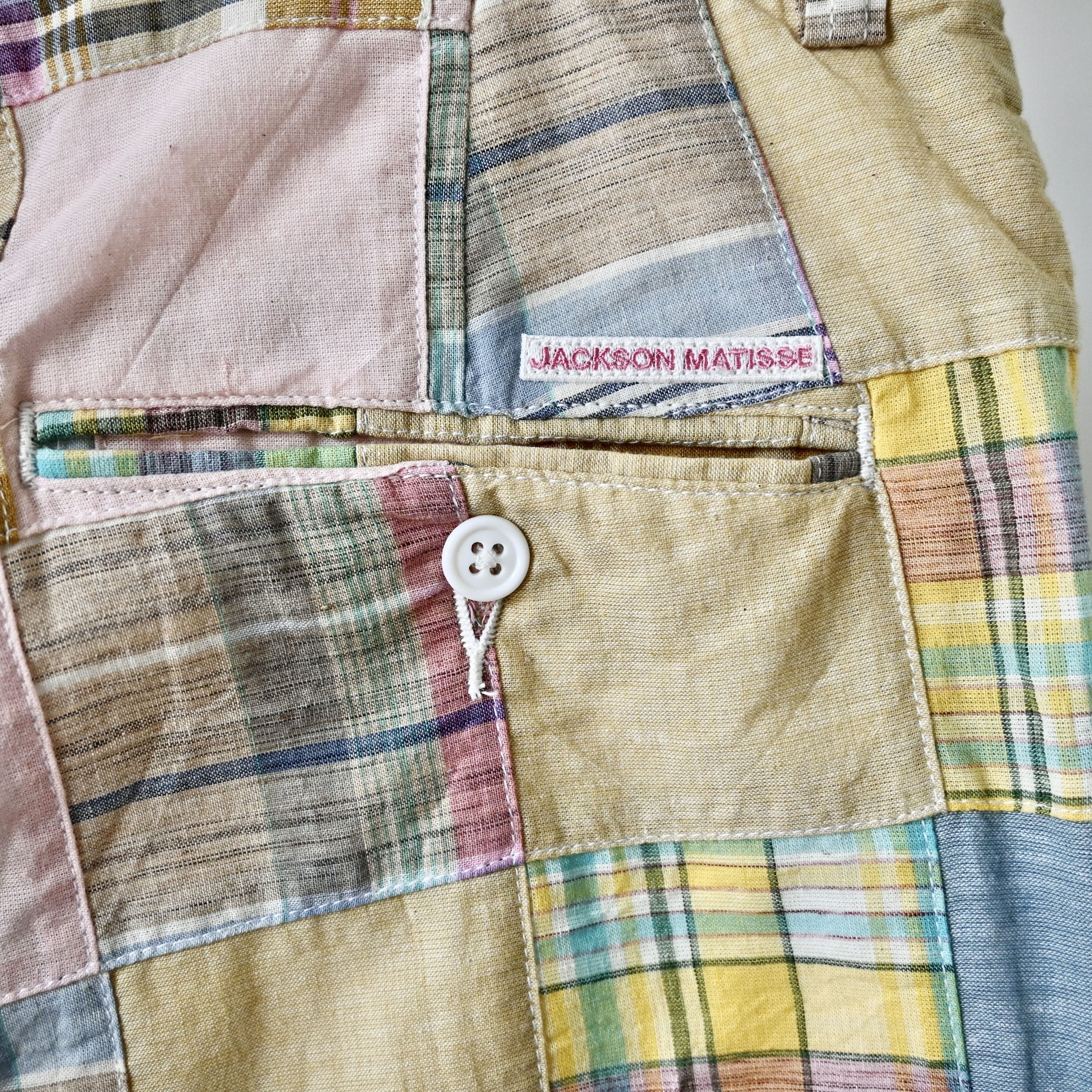 Japanese Brand UNUSED, Jackson Matisse India madras patchwork trousers Size US 33 - 4 Thumbnail