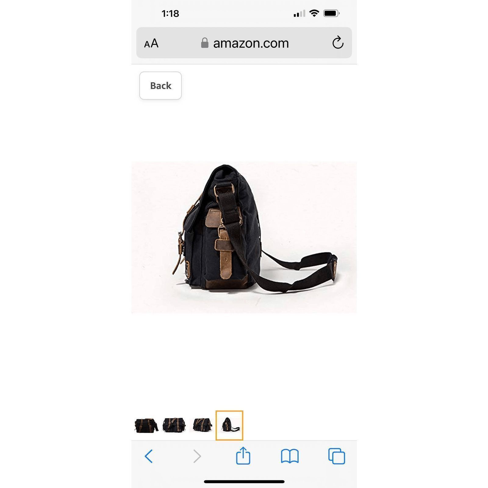 Other SC COTTON Messenger canvas leather backpack bag Size ONE SIZE - 3 Thumbnail