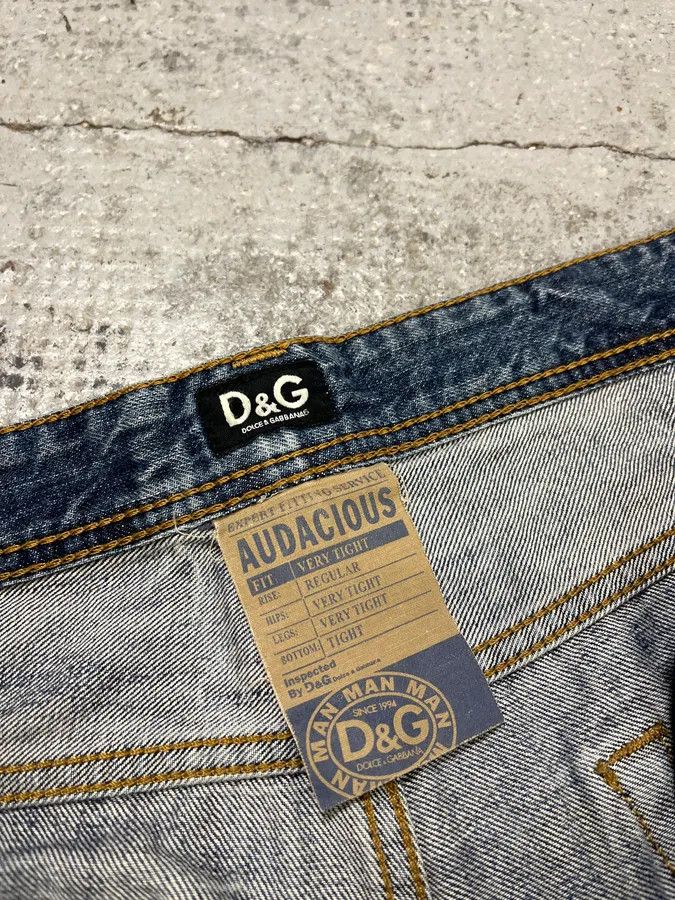 Dolce & Gabbana 2000s Dolce & Gabbana Blue Distressed Denim Jeans Size US 34 / EU 50 - 9 Thumbnail